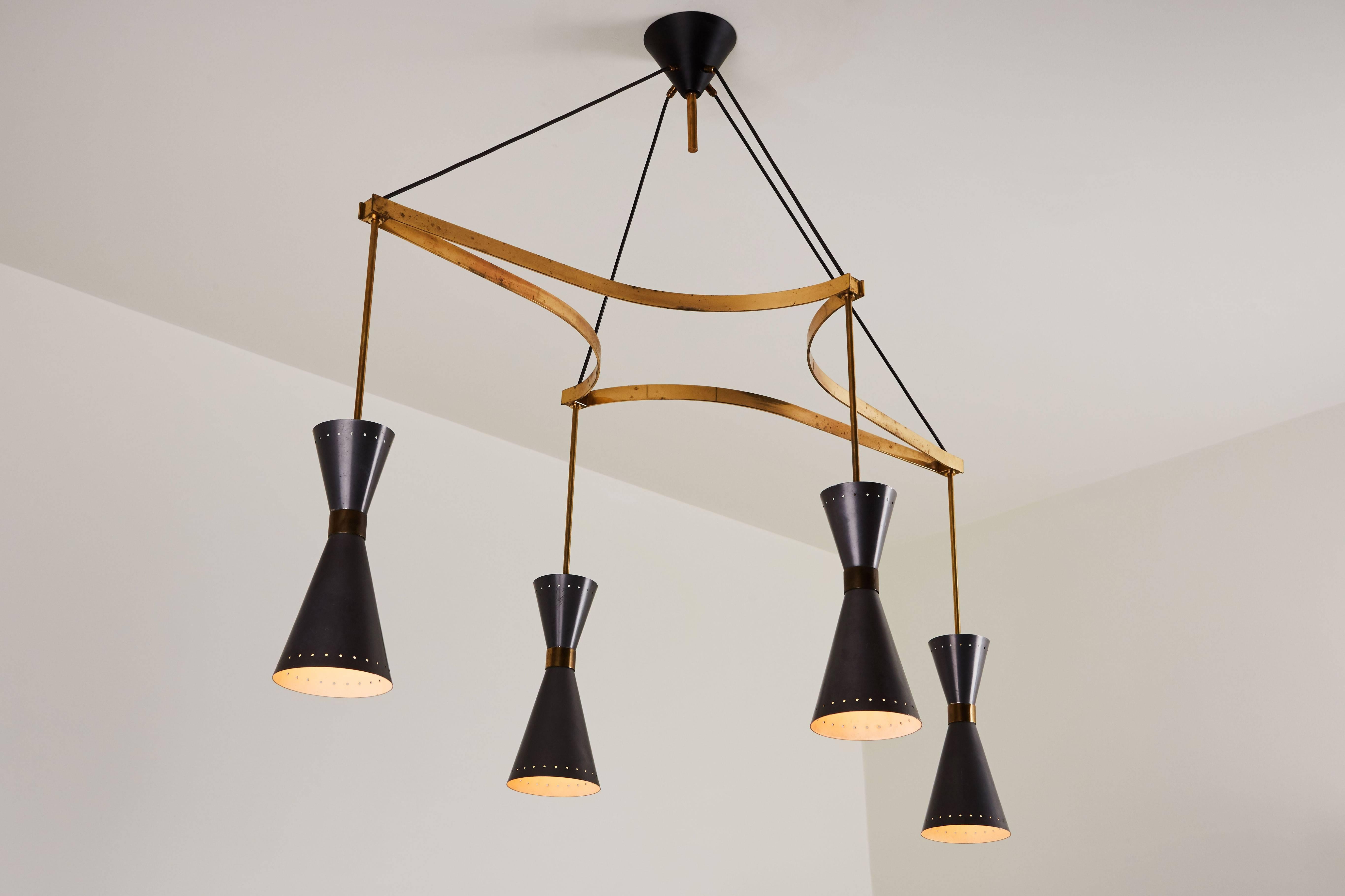 Monumental Asymmetrical Italian Chandelier  In Excellent Condition In Los Angeles, CA