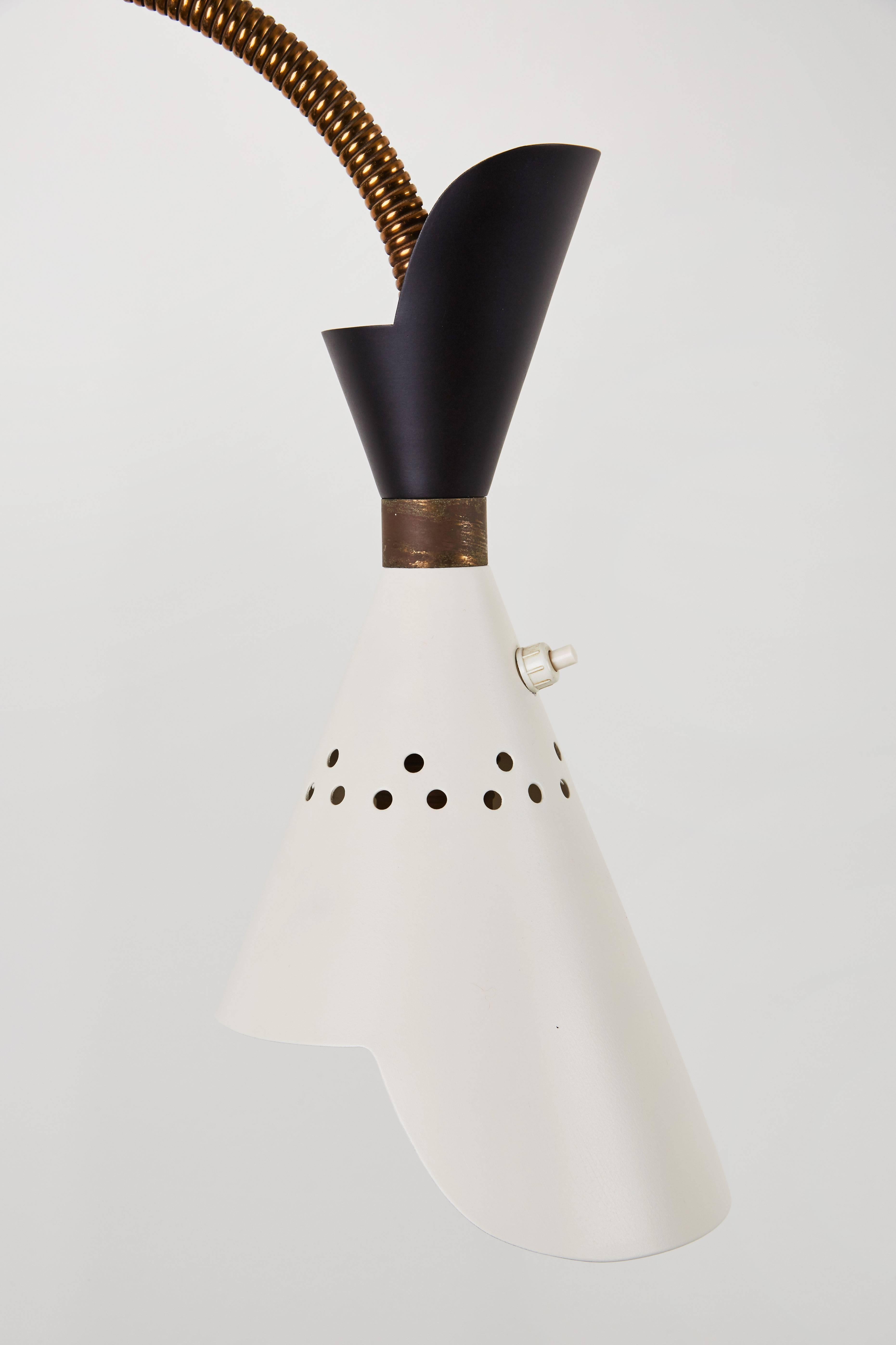 Mid-20th Century Italian Floor Lamp with Articulating Shade