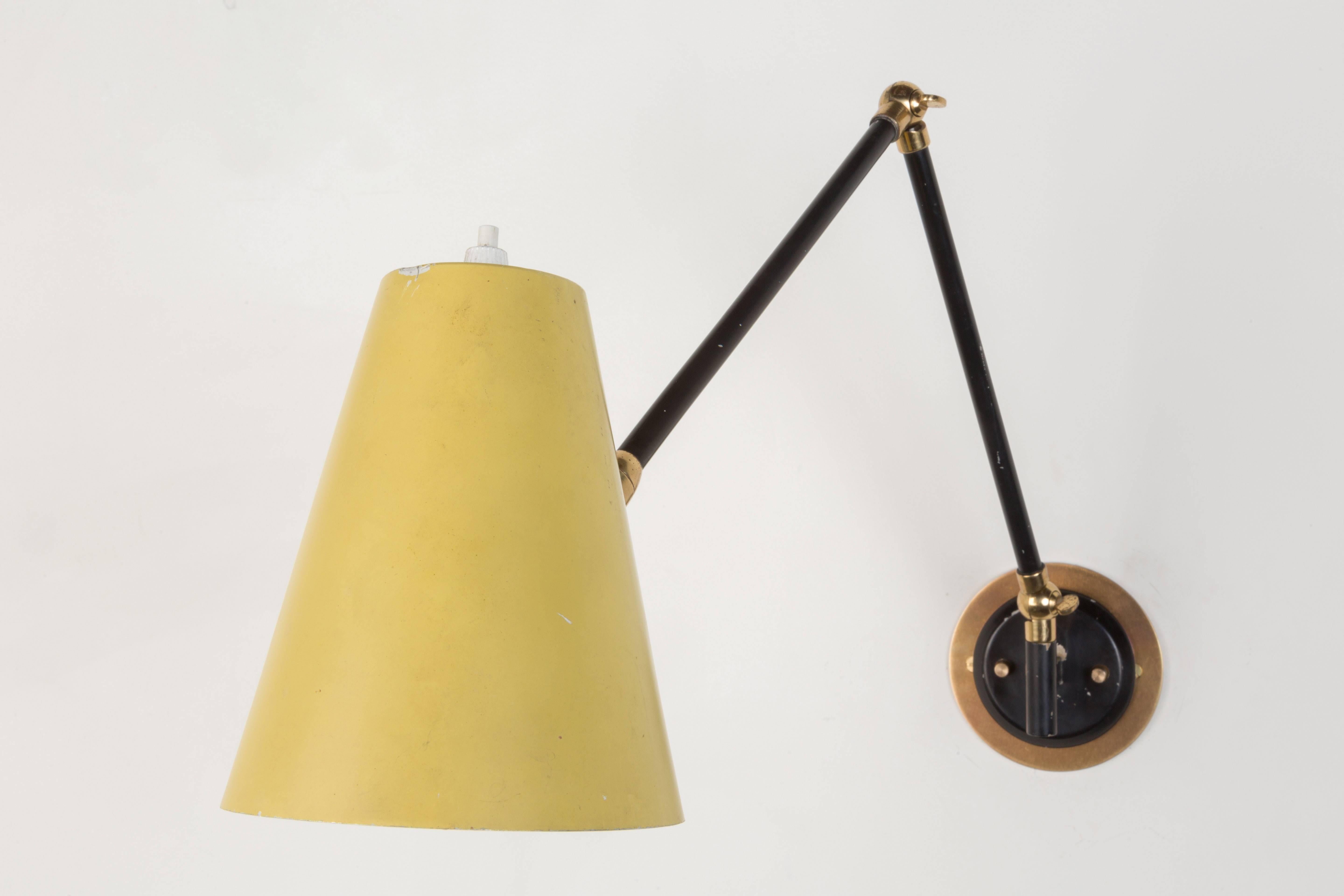 Mid-20th Century Pair of Wall Lights by Stilux