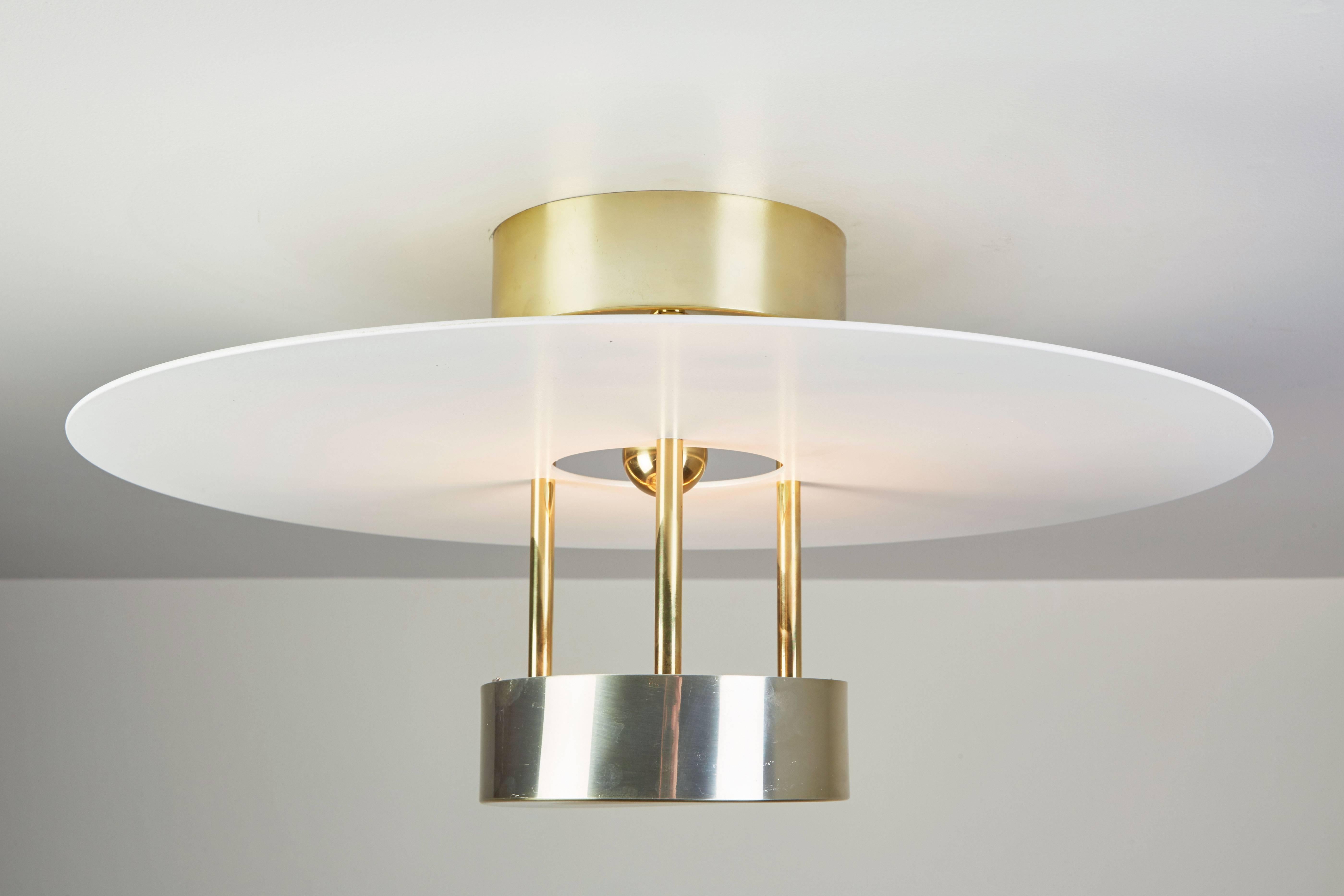 Pair of Flush Mount Ceiling Lights by Hans-Agne Jakobsson In Excellent Condition In Los Angeles, CA