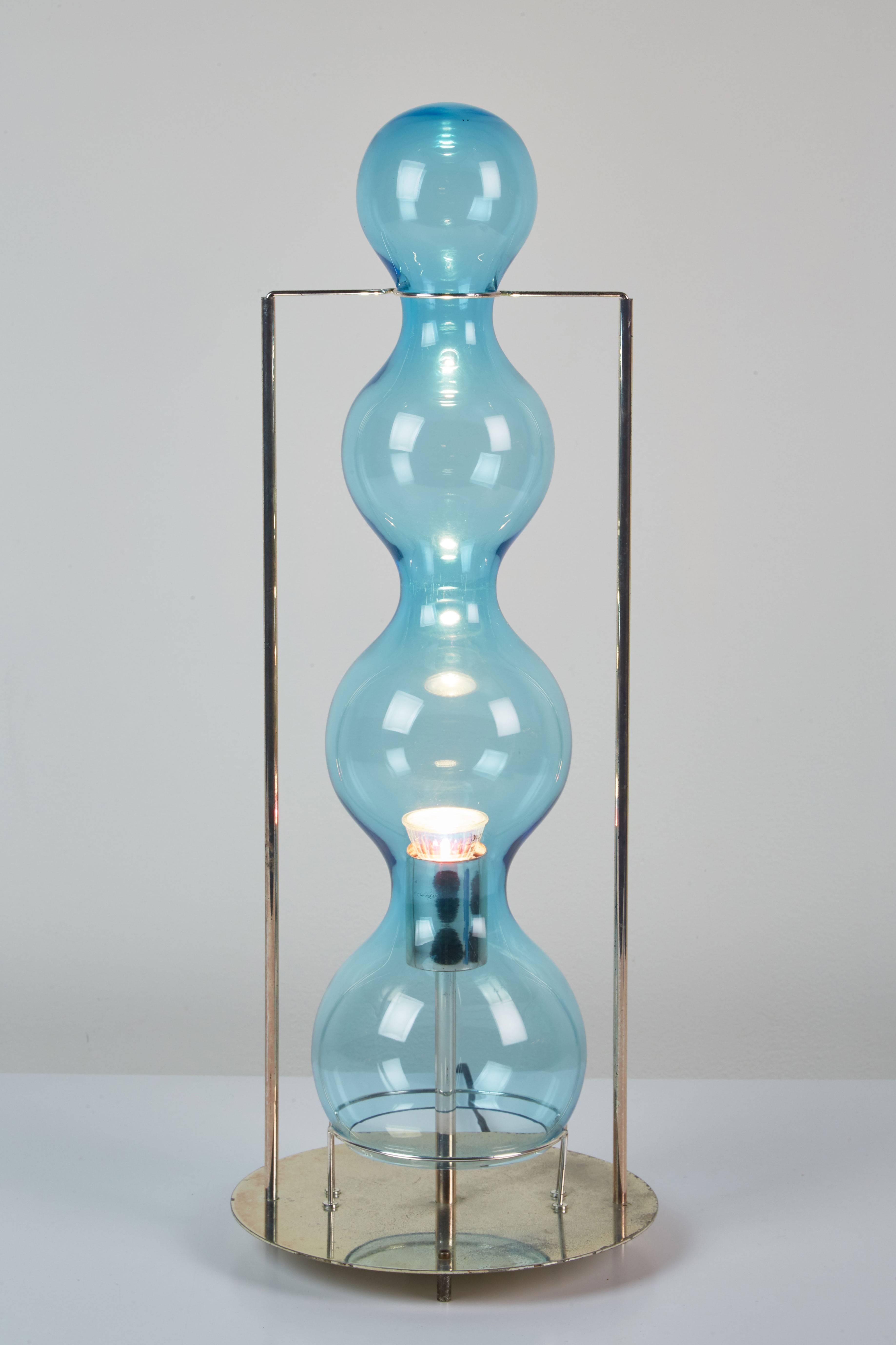 Italian Rare Blown Glass Table Lamp by Jeannot Cerutti for VeArt