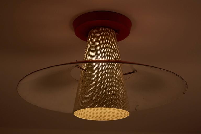 Flush Mount Ceiling Light By Gerald Thurston For Lightolier Flush Mount Ceiling Light Designed By Gerald Thurston For Lightolier In Usa Circa 1950s