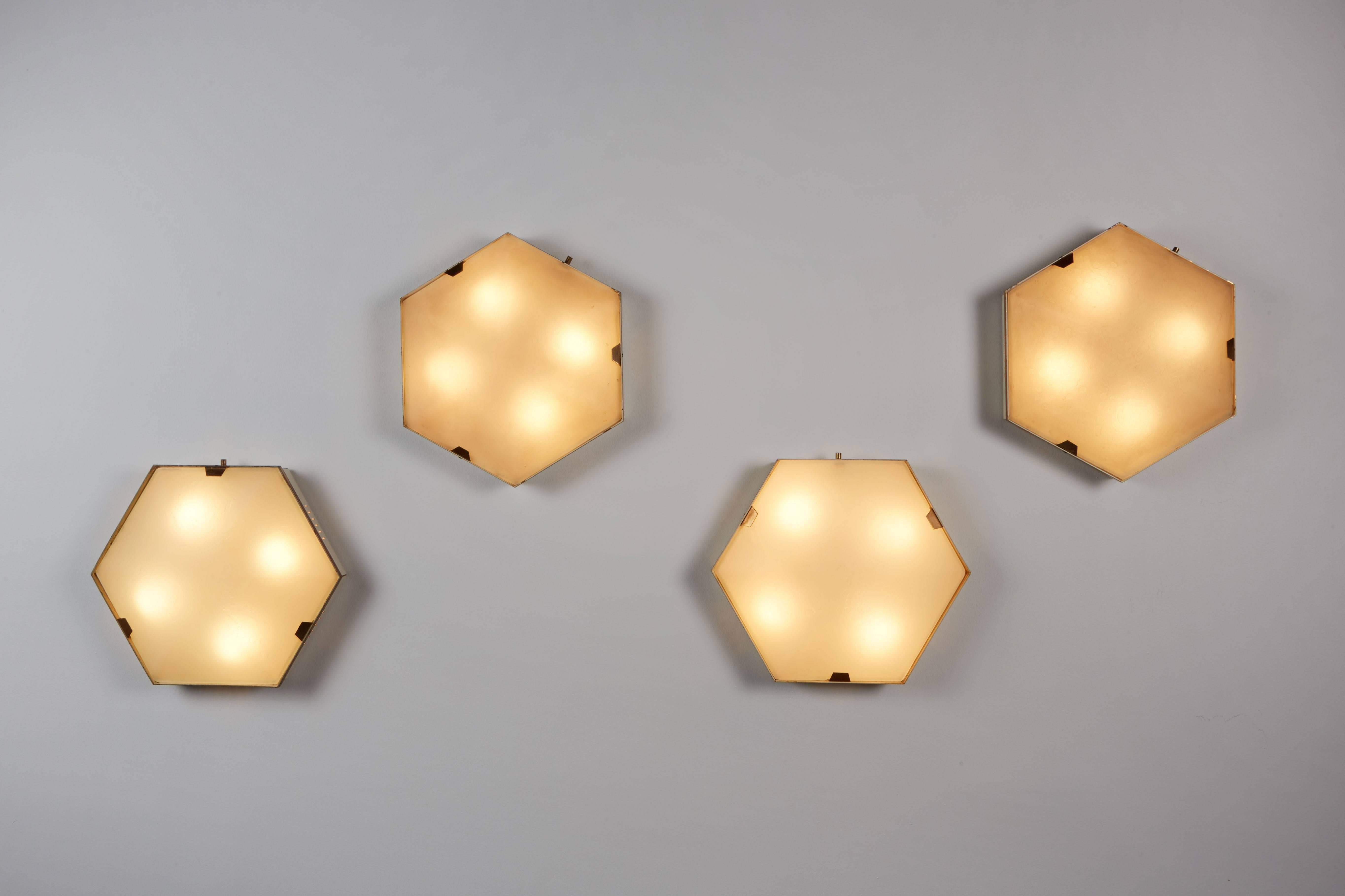 hexagonal wall lamp