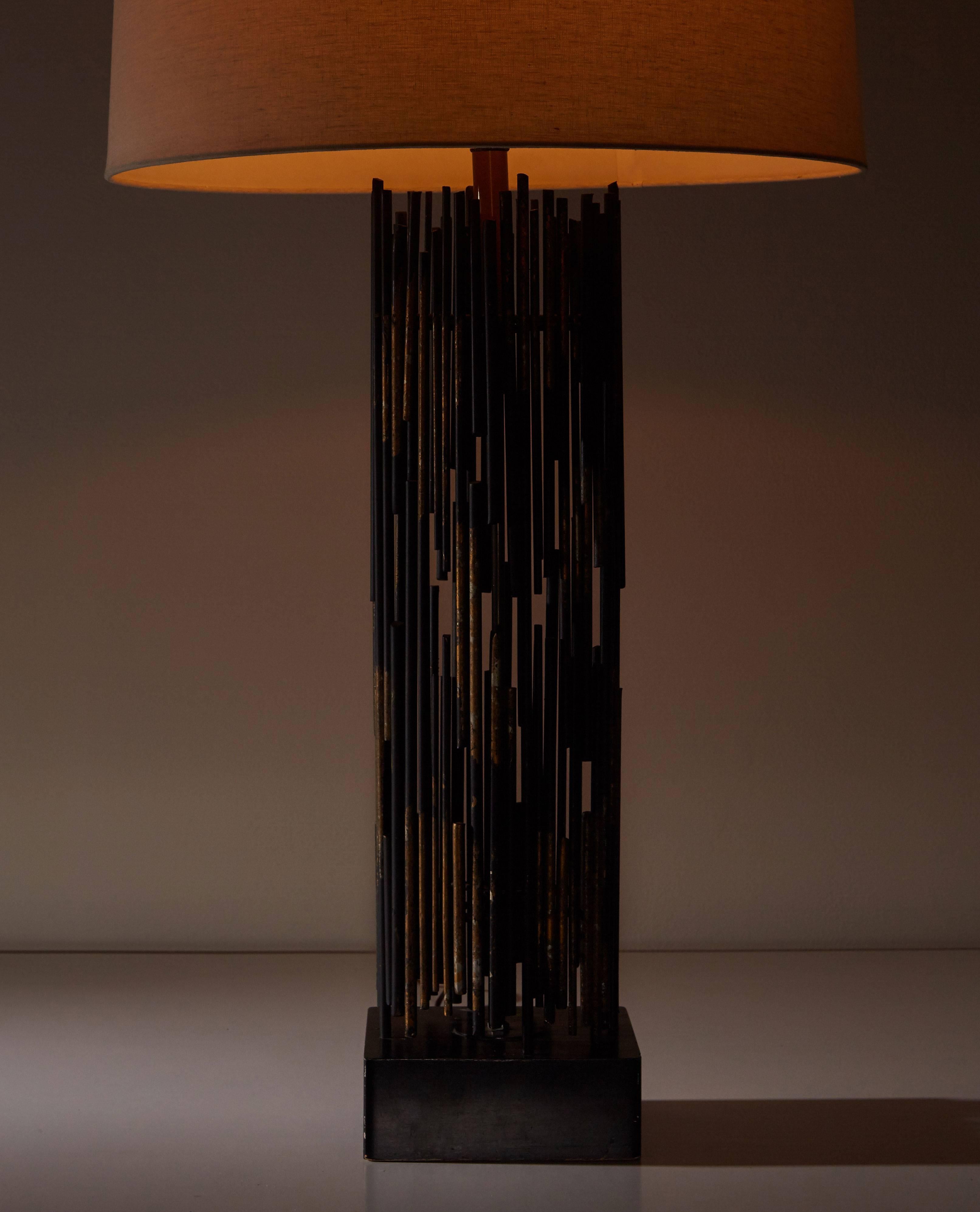 American Iron Table Lamp by Kneedler-Fauchiere