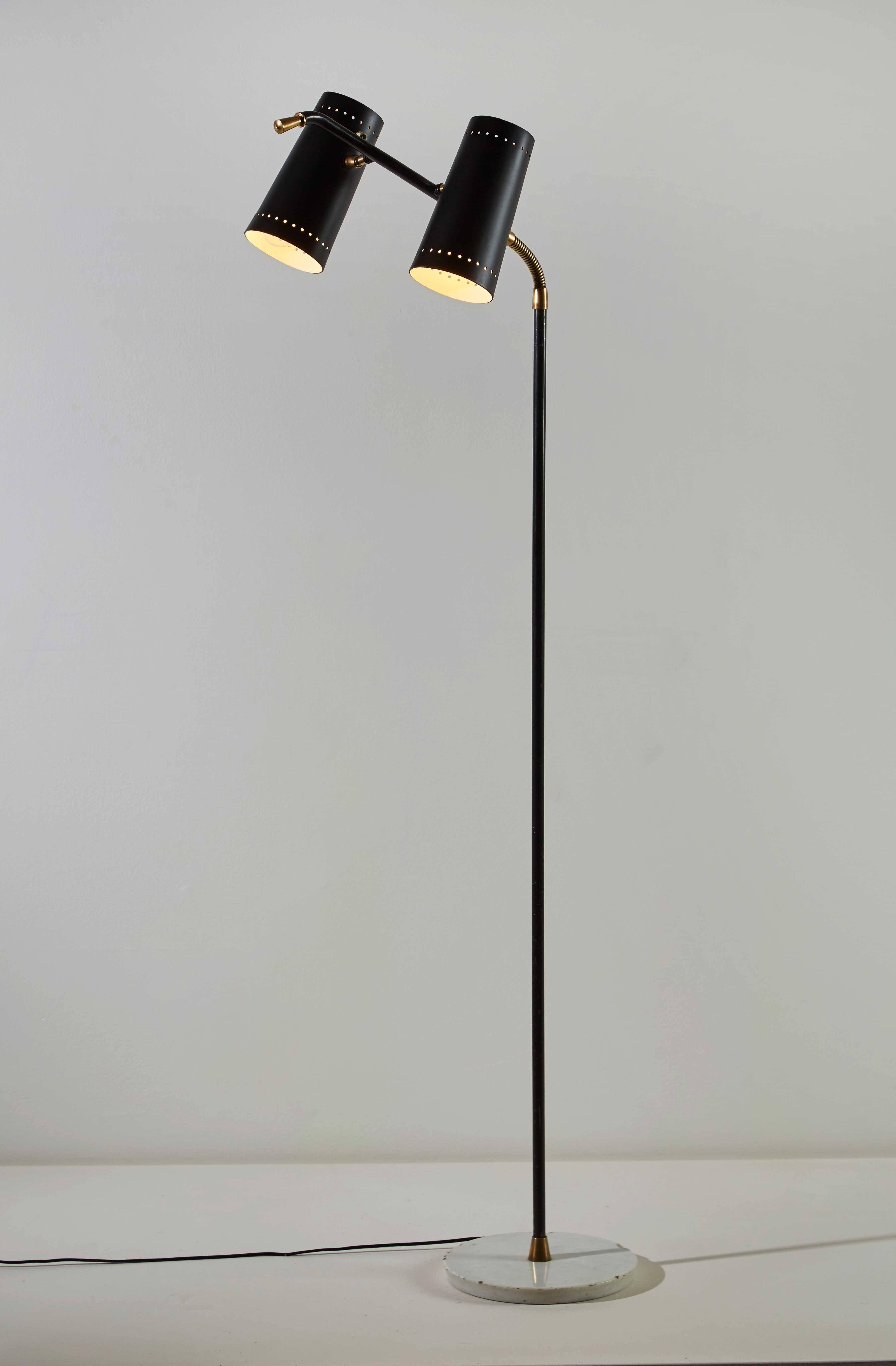 Mid-Century Modern Double Shade Floor Lamp by Stilux