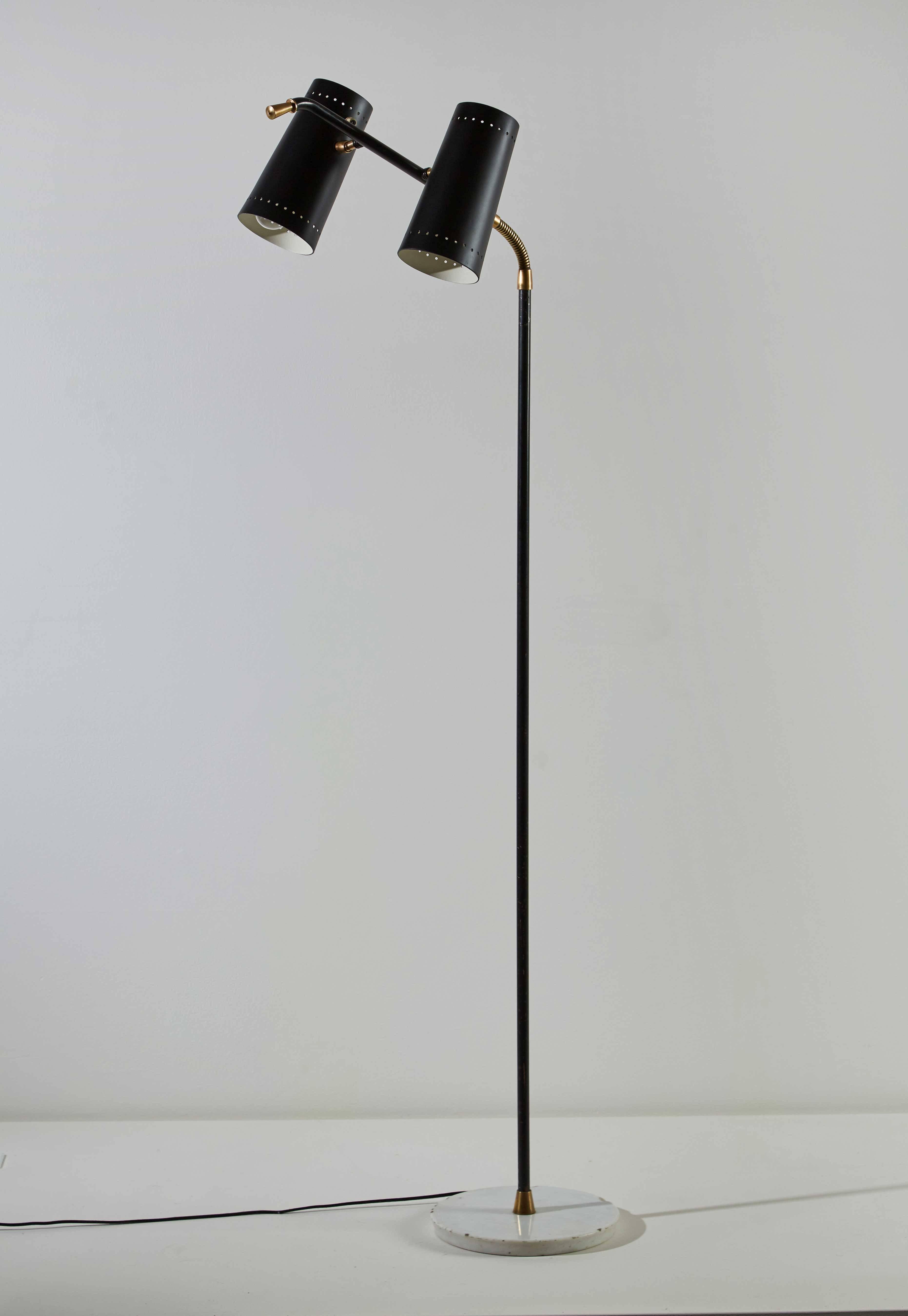 Italian Double Shade Floor Lamp by Stilux