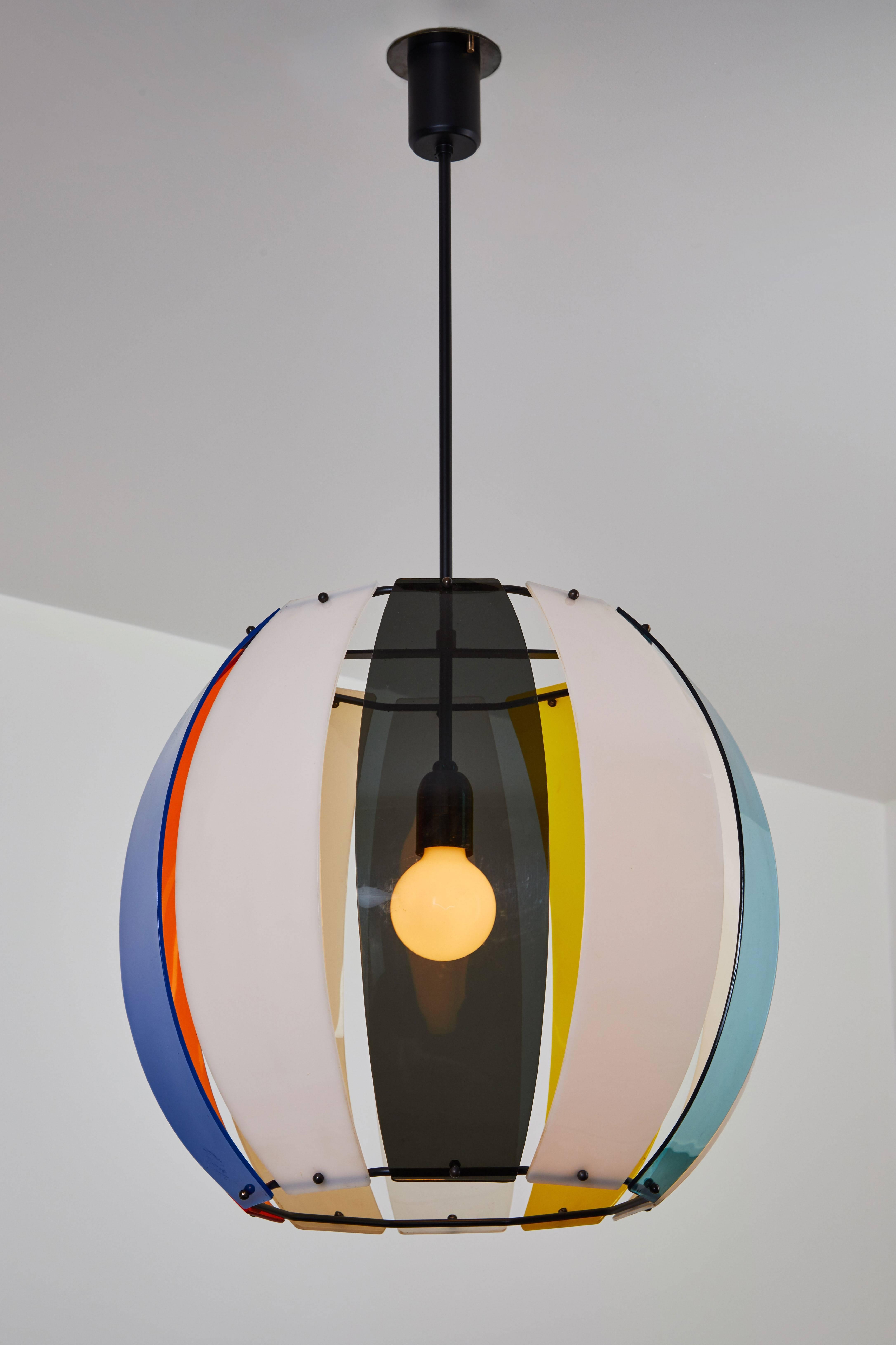 Perspex Pendant Light by Casey Fantin In Excellent Condition In Los Angeles, CA