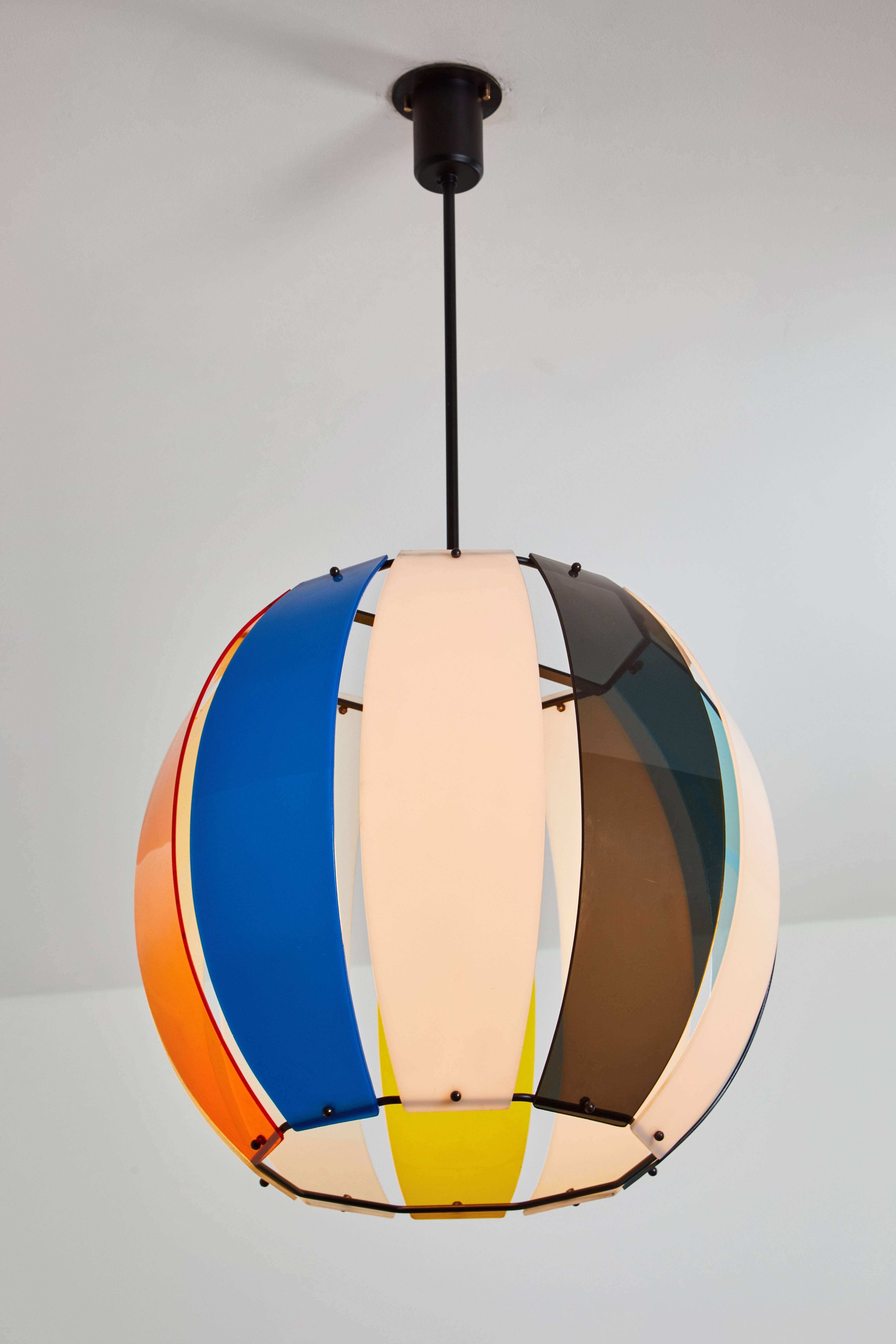 Painted Perspex Pendant Light by Casey Fantin