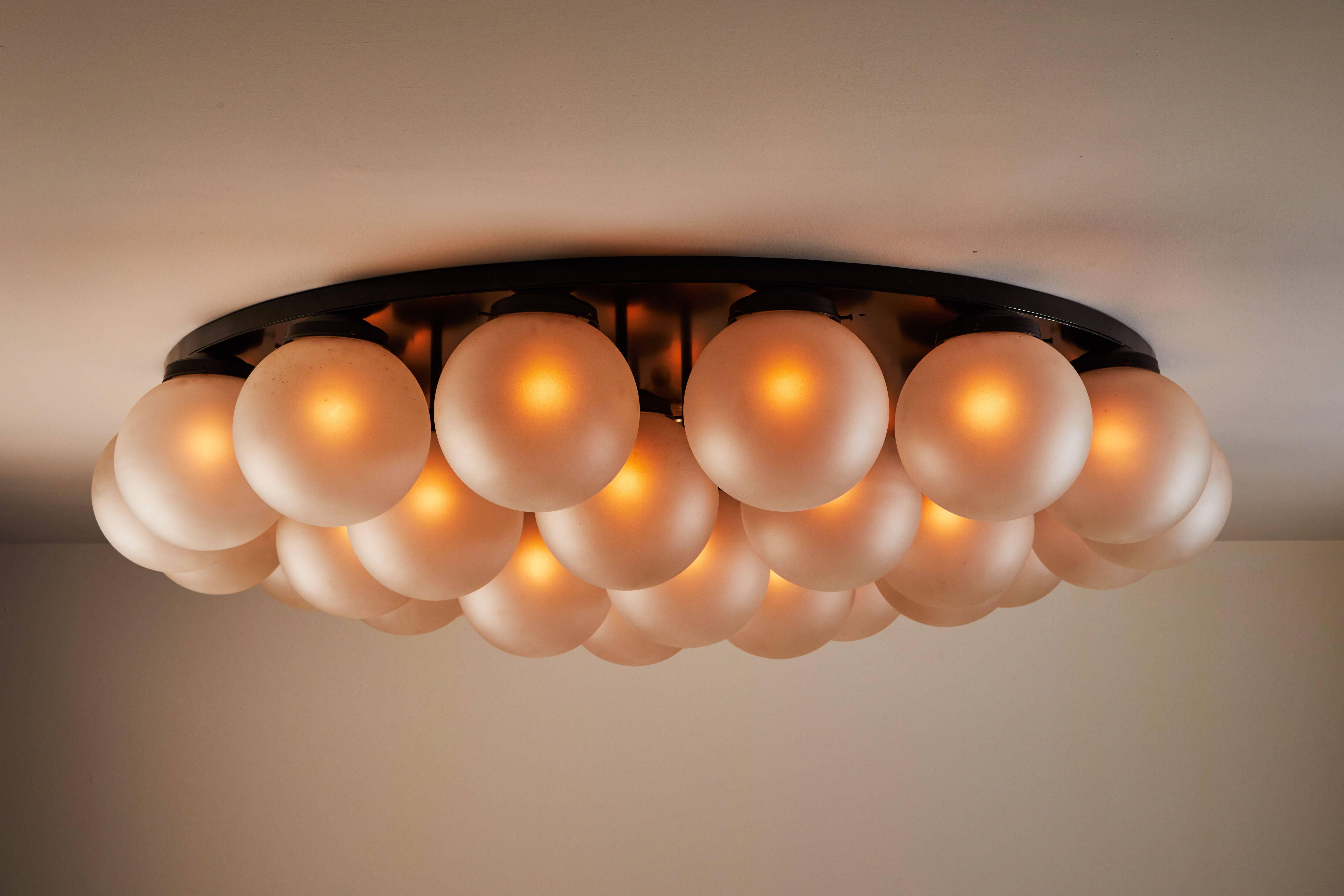 Mid-Century Modern Monumental Thirty Globe Italian Flush Mount Ceiling Light