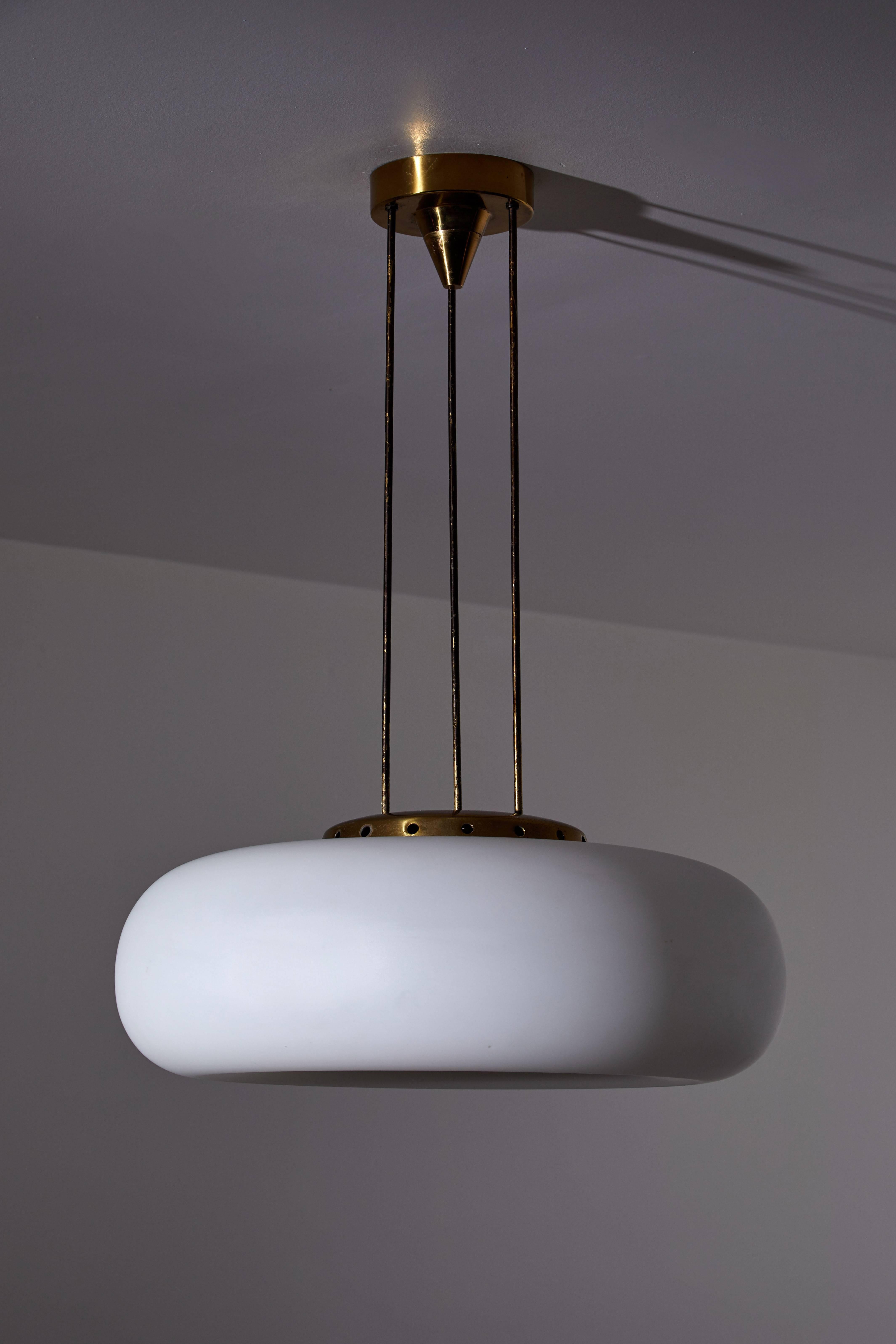 Brass Model 2356 Suspension Light by Fontana Arte