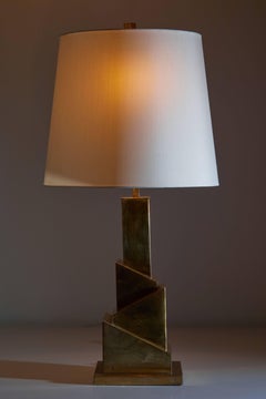 Brass "Skyscraper Table Lamp by Romeo Rega