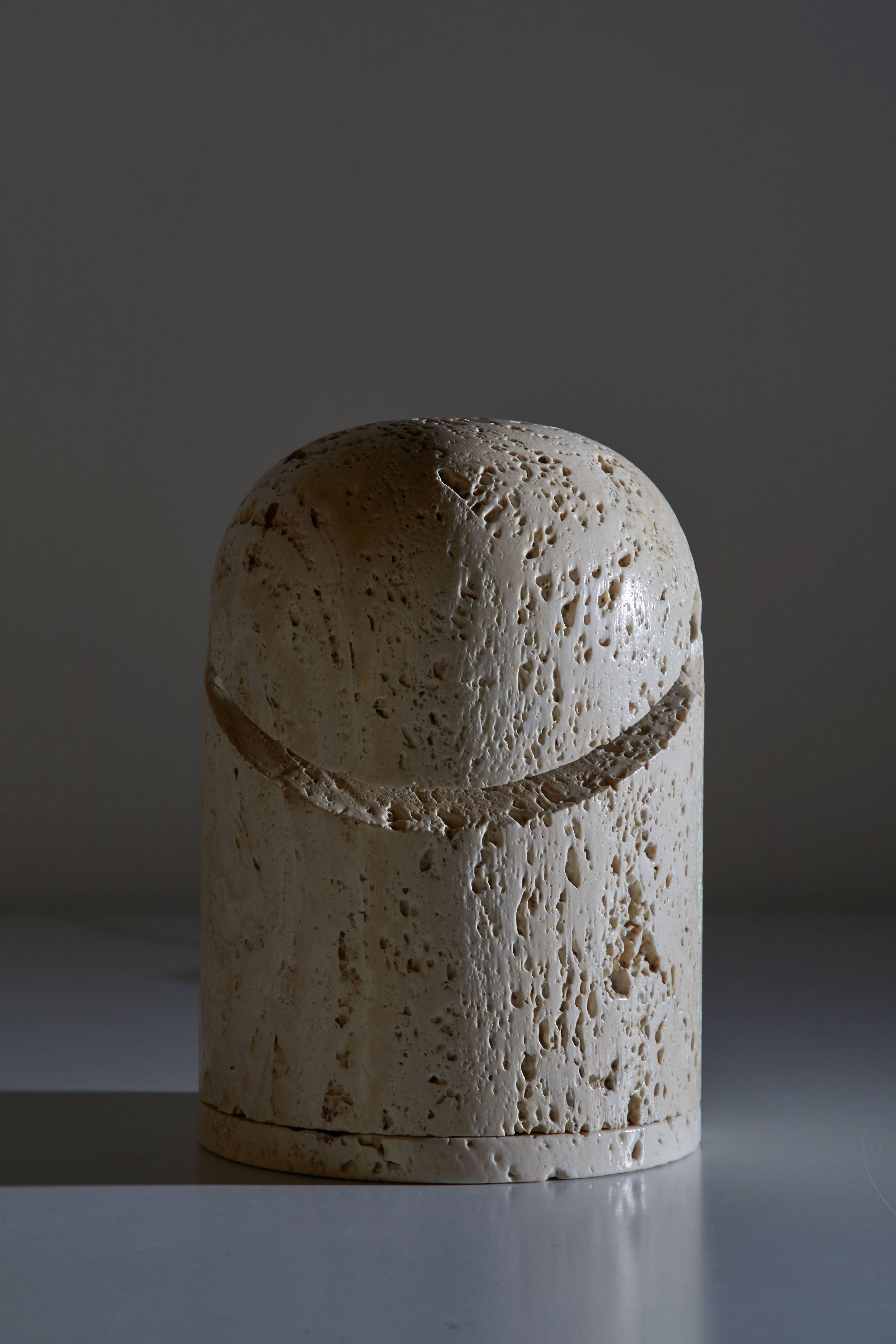 Travertine Table Lamp by Nucleo Sormani 3