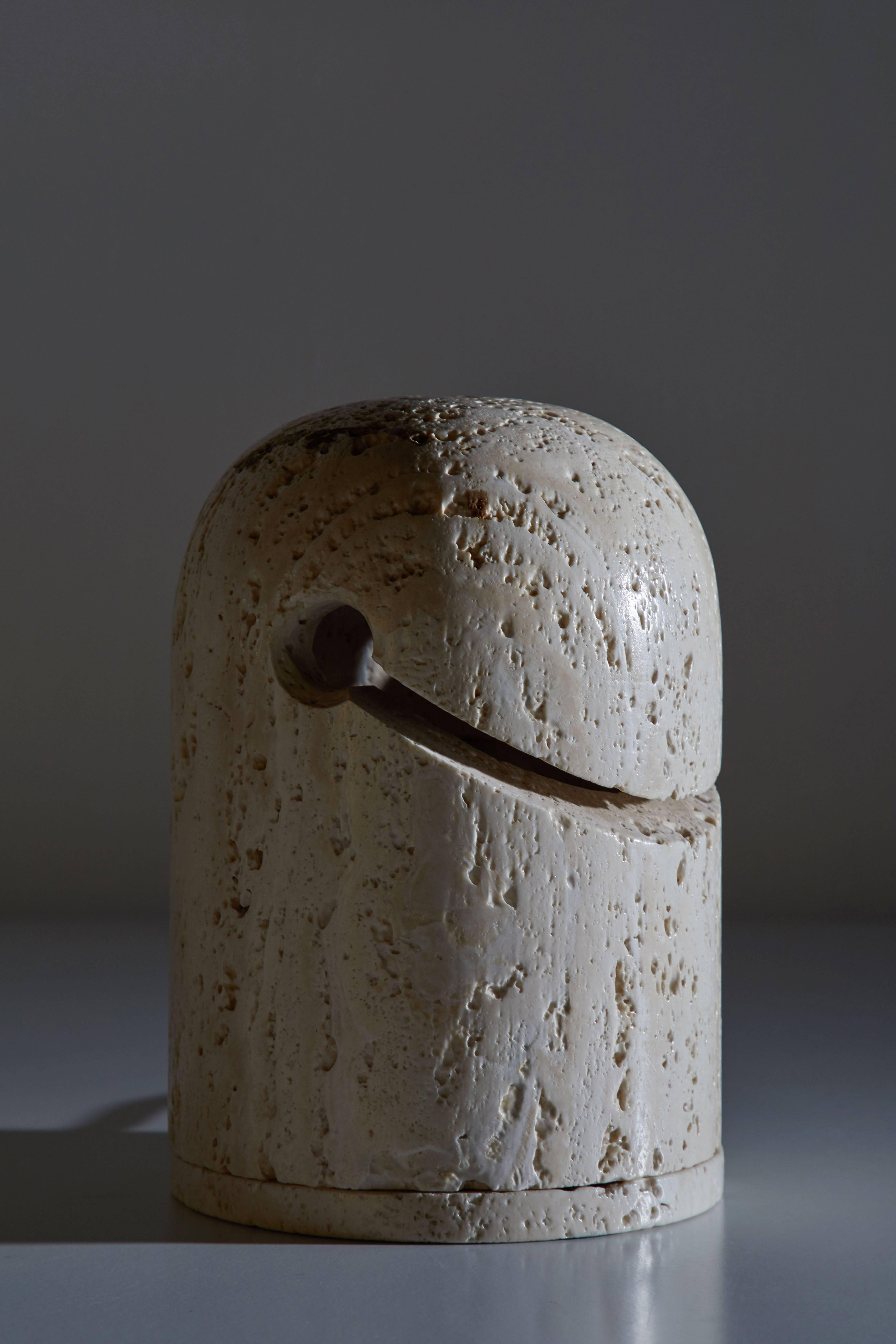 Travertine Table Lamp by Nucleo Sormani 1