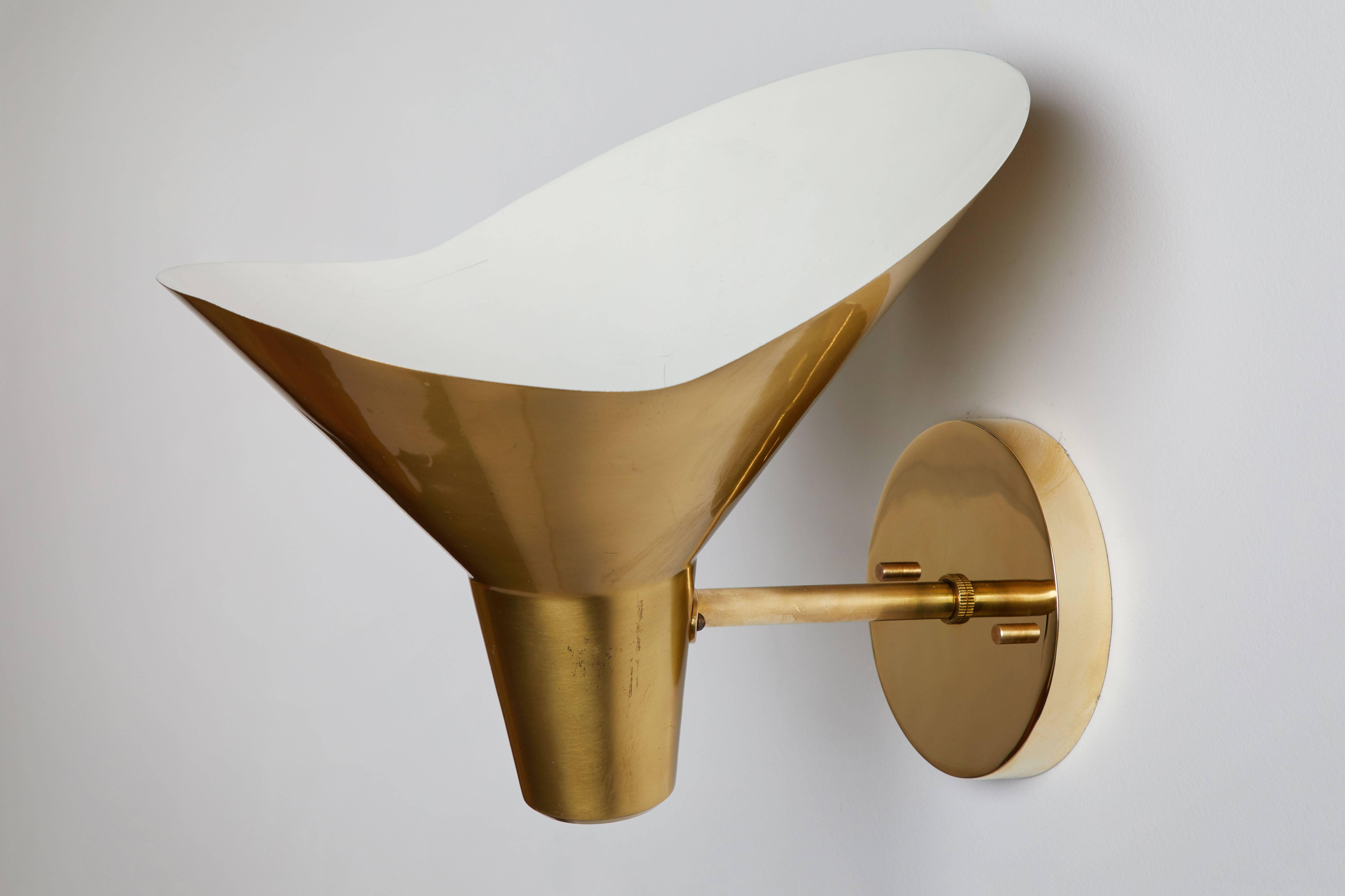 Mid-20th Century Pair of Brass Sconces by Hans Bergström for Atelje Lyktan
