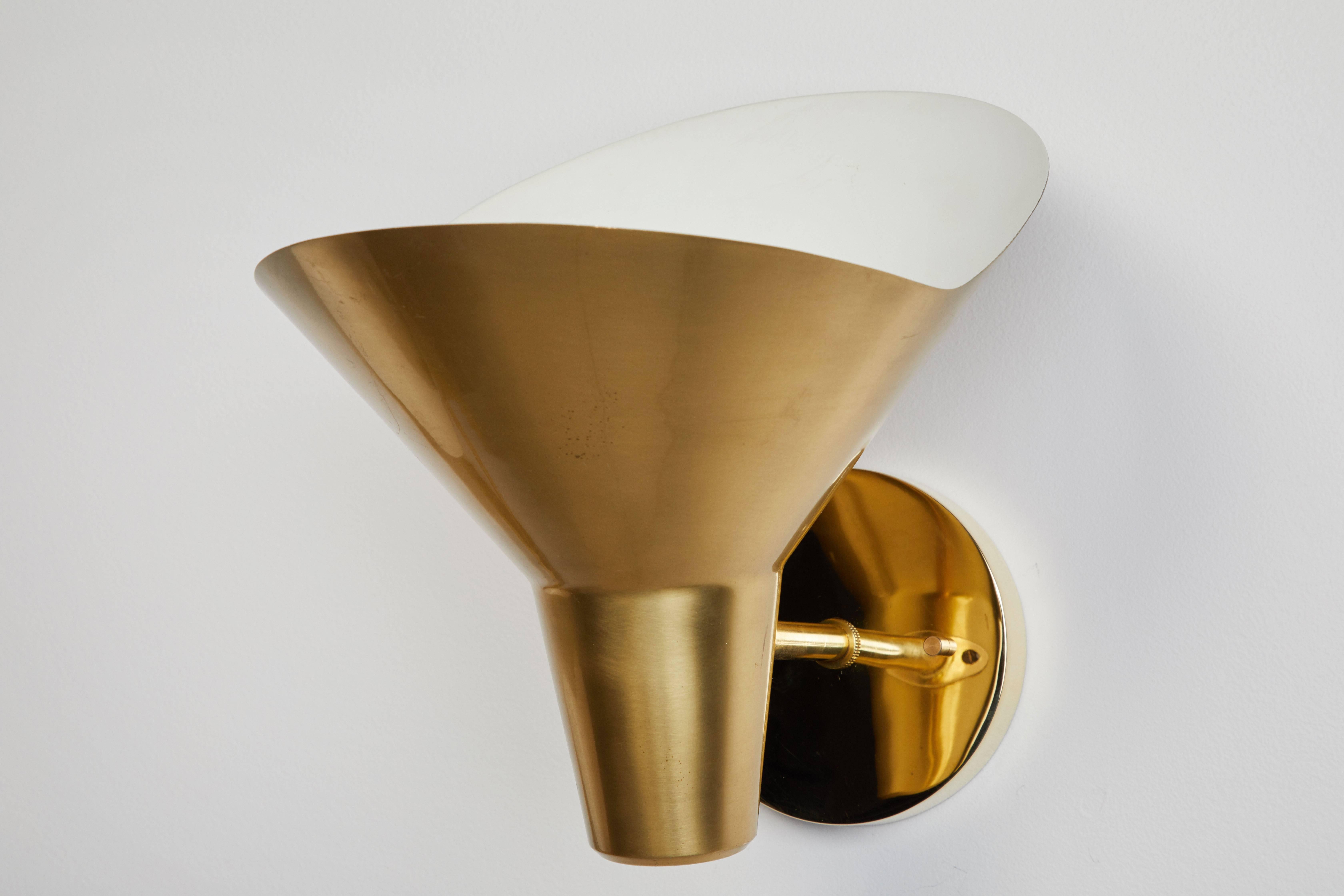 Swedish Pair of Brass Sconces by Hans Bergström for Atelje Lyktan