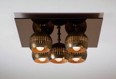 Five-Shade Flush Mount Ceiling Light by Angelo Lelli for Arredoluce