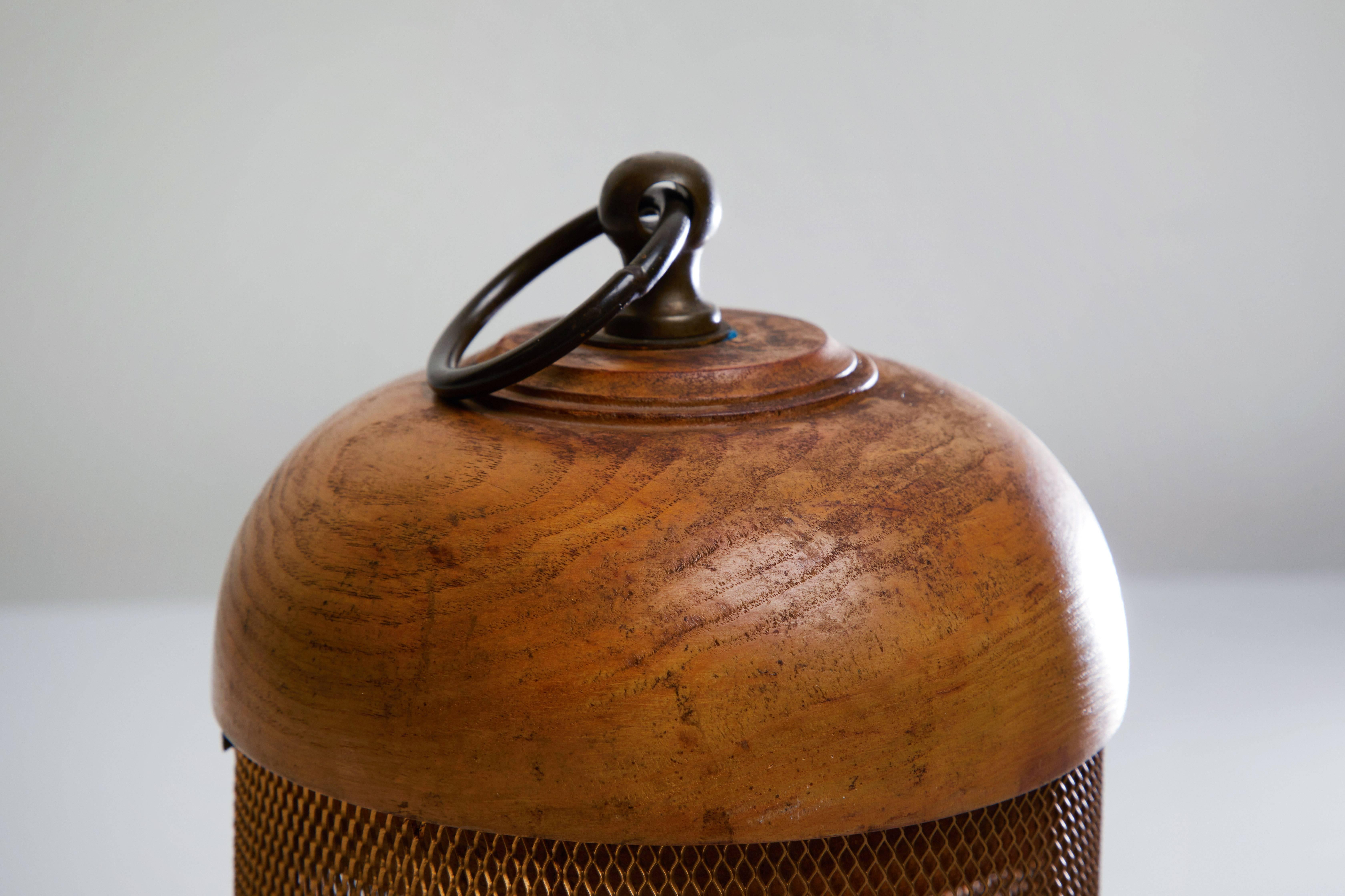 Italian Wooden Table Lamp by G. Bartolucci