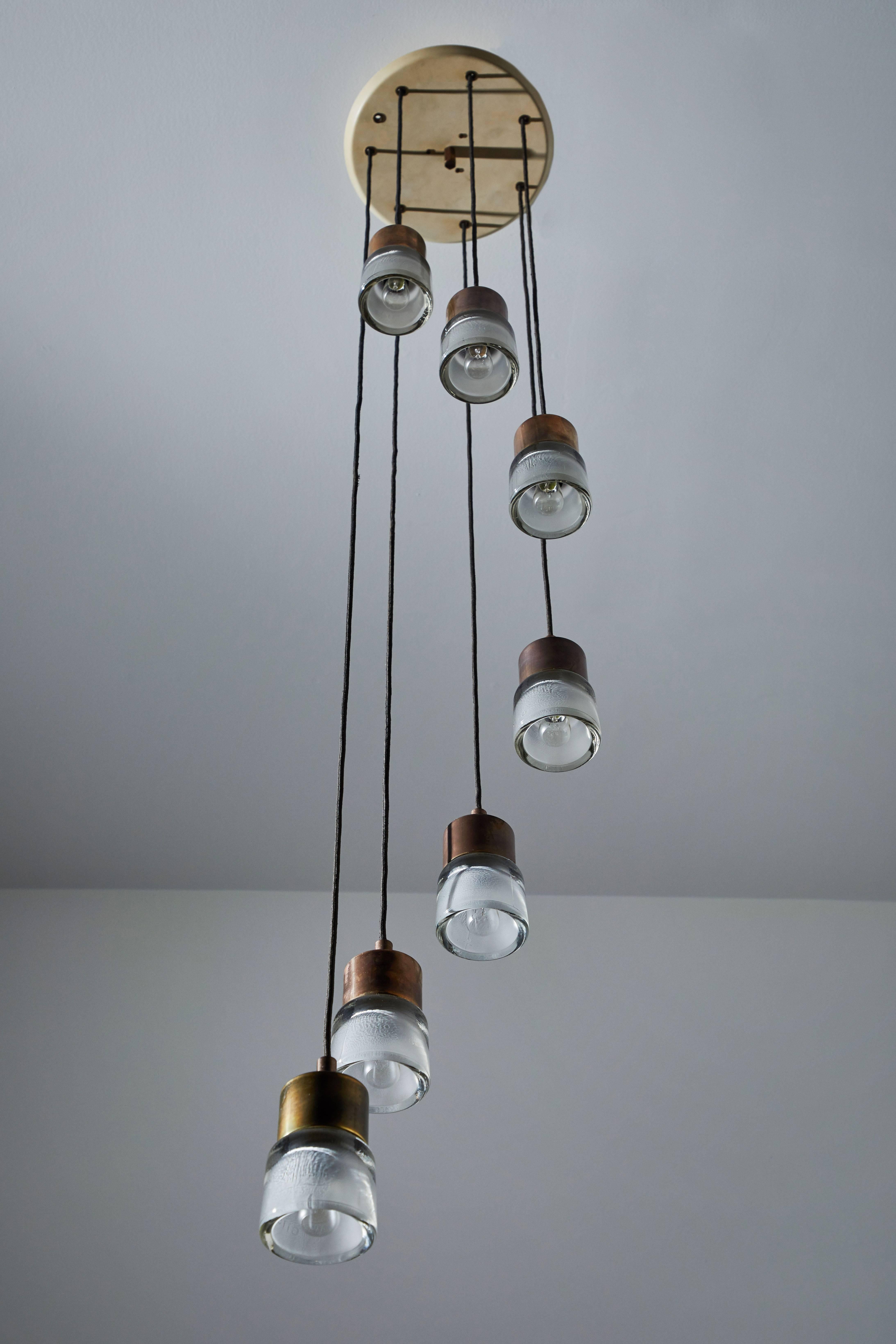 Mid-Century Modern Original Cascading Chandelier by Tito Agnoli for Oluce For Sale