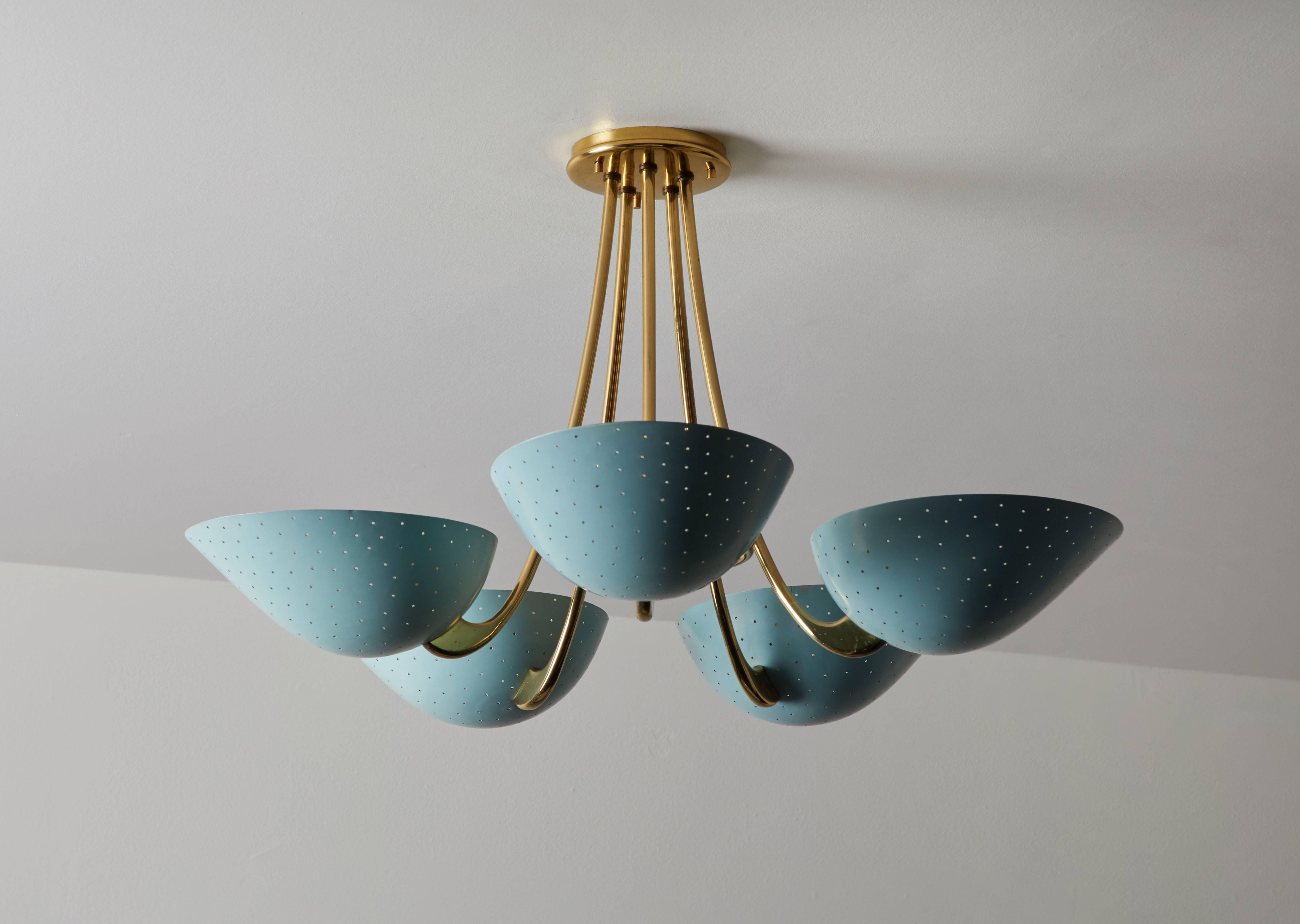 Mid-Century Modern Rare Swiss Chandelier by Bag-Turgi