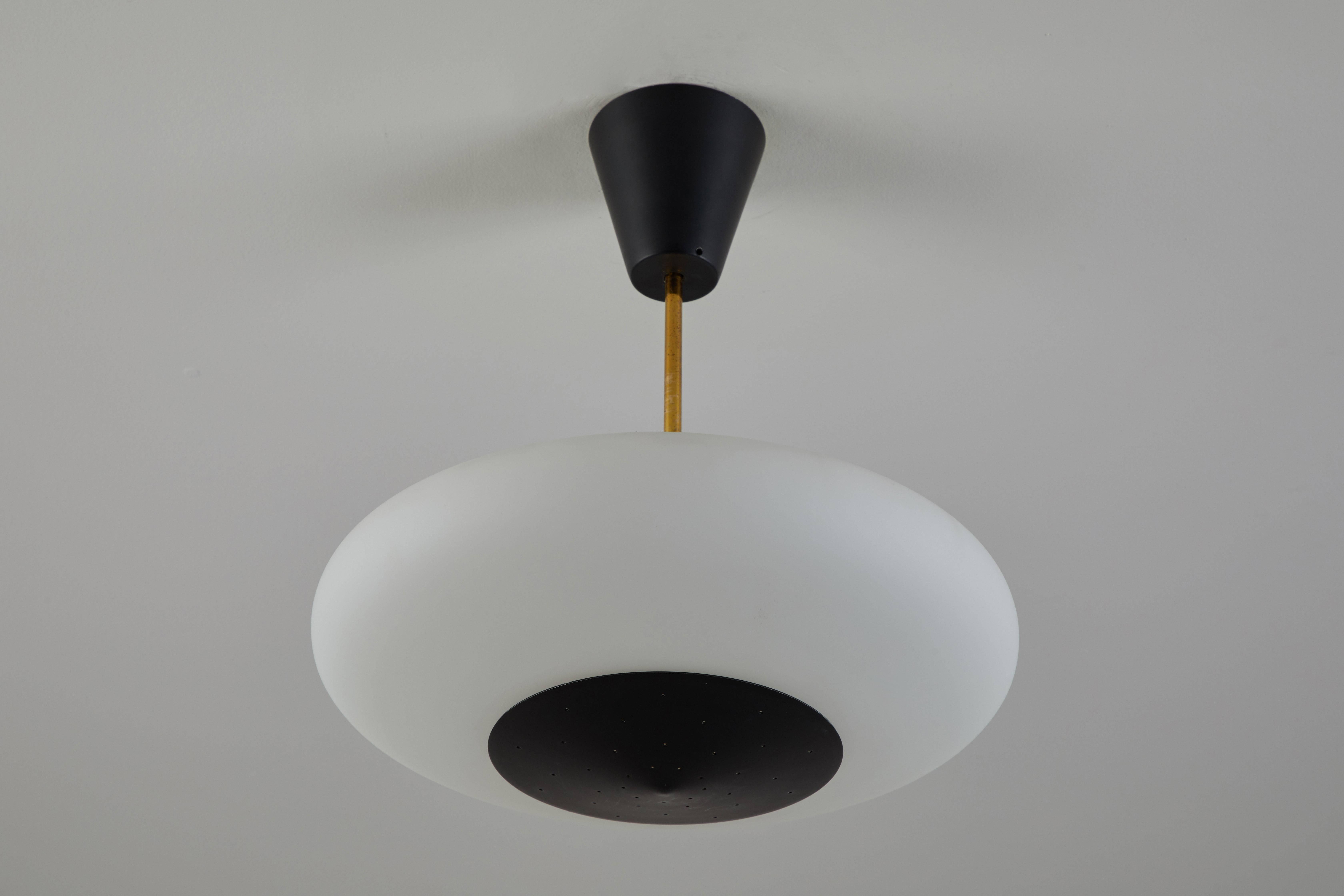 Single Flush Mount Pendant by Stilux In Good Condition In Los Angeles, CA