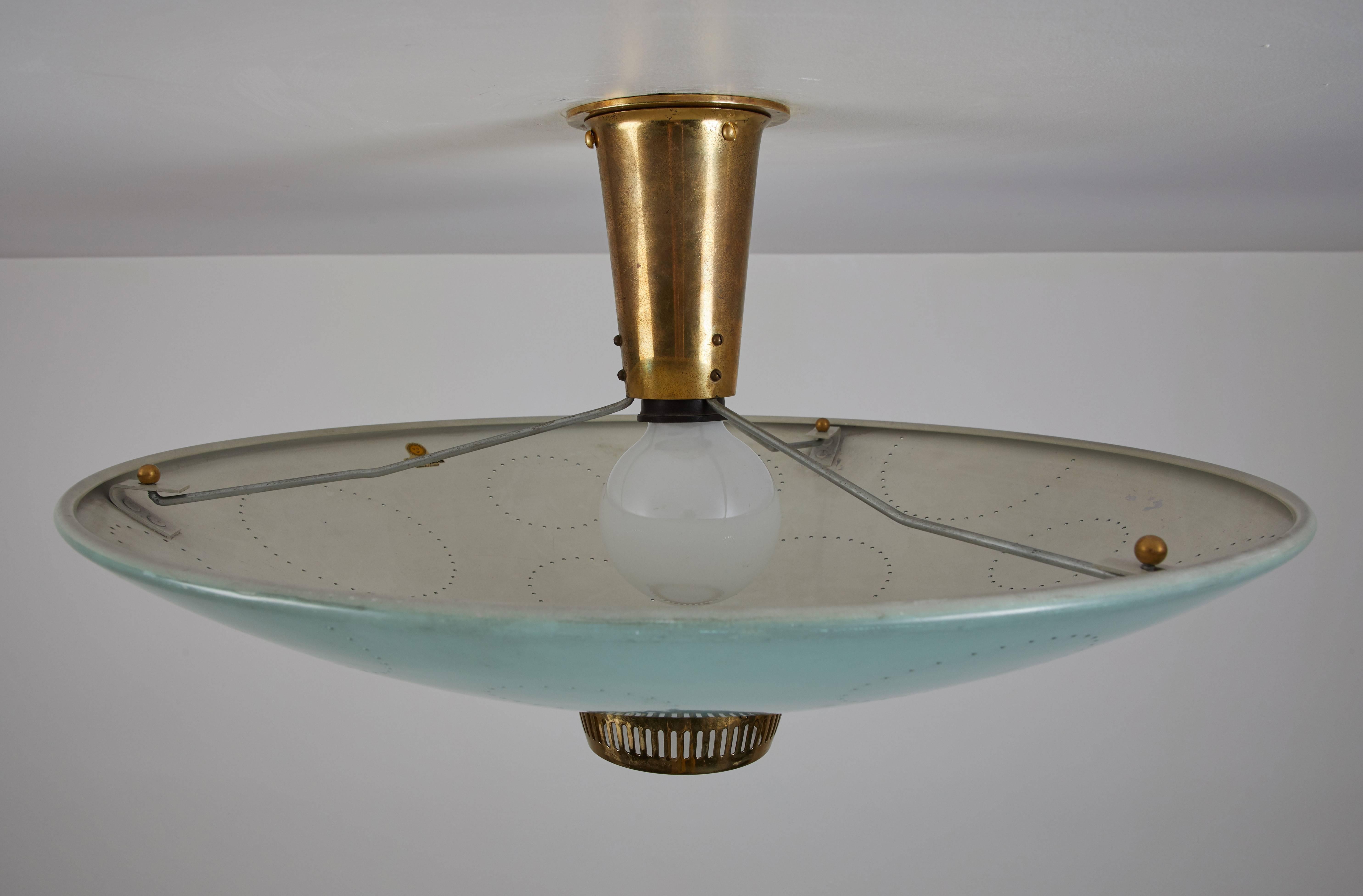 Flush Mount Ceiling Light by Belmag, Switzerland In Excellent Condition In Los Angeles, CA