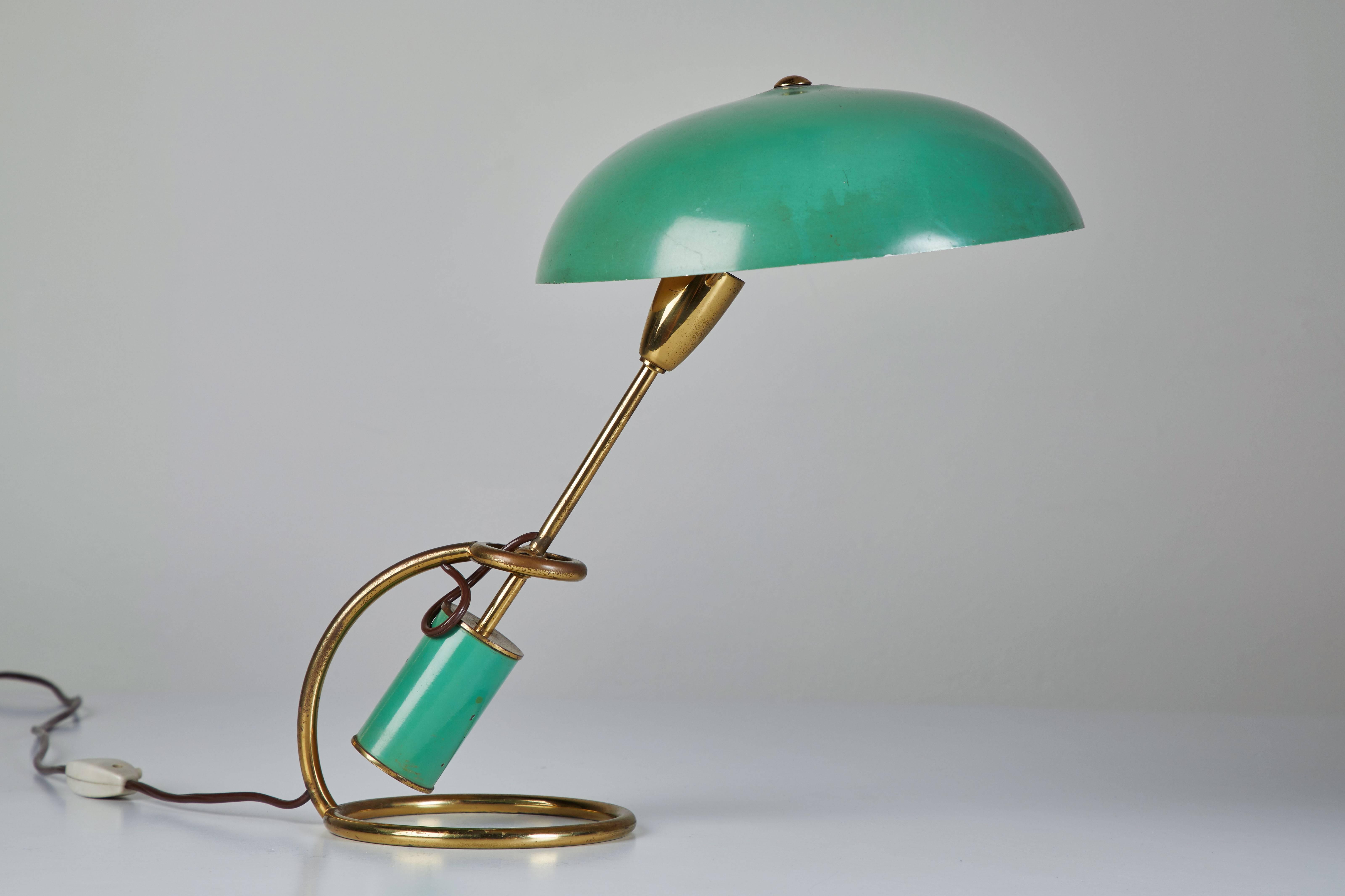 Enameled Table Lamp by Angelo Lelli for Arredoluce