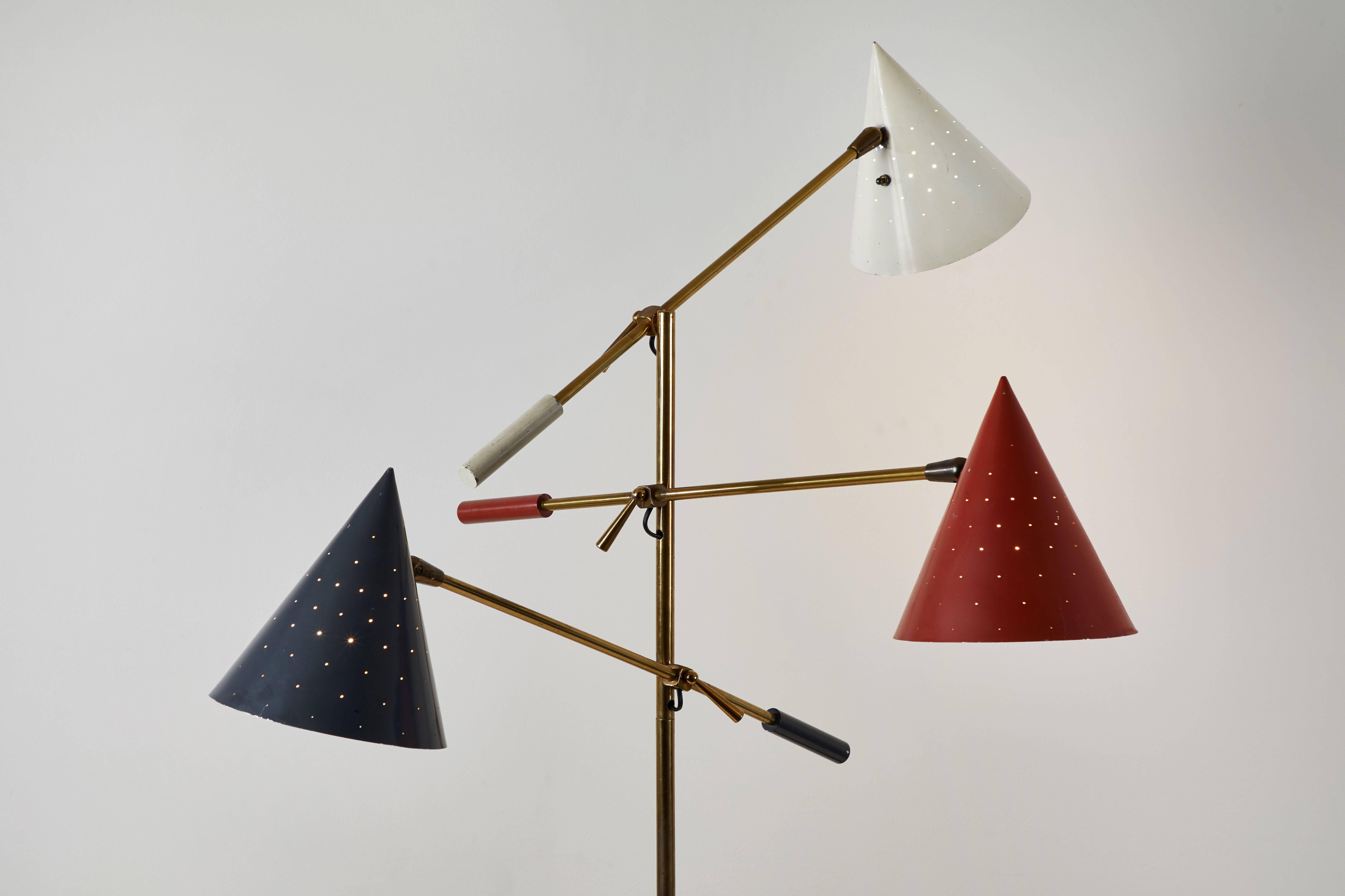 Mid-Century Modern Rare Triennale Floor Lamp by Lightolier