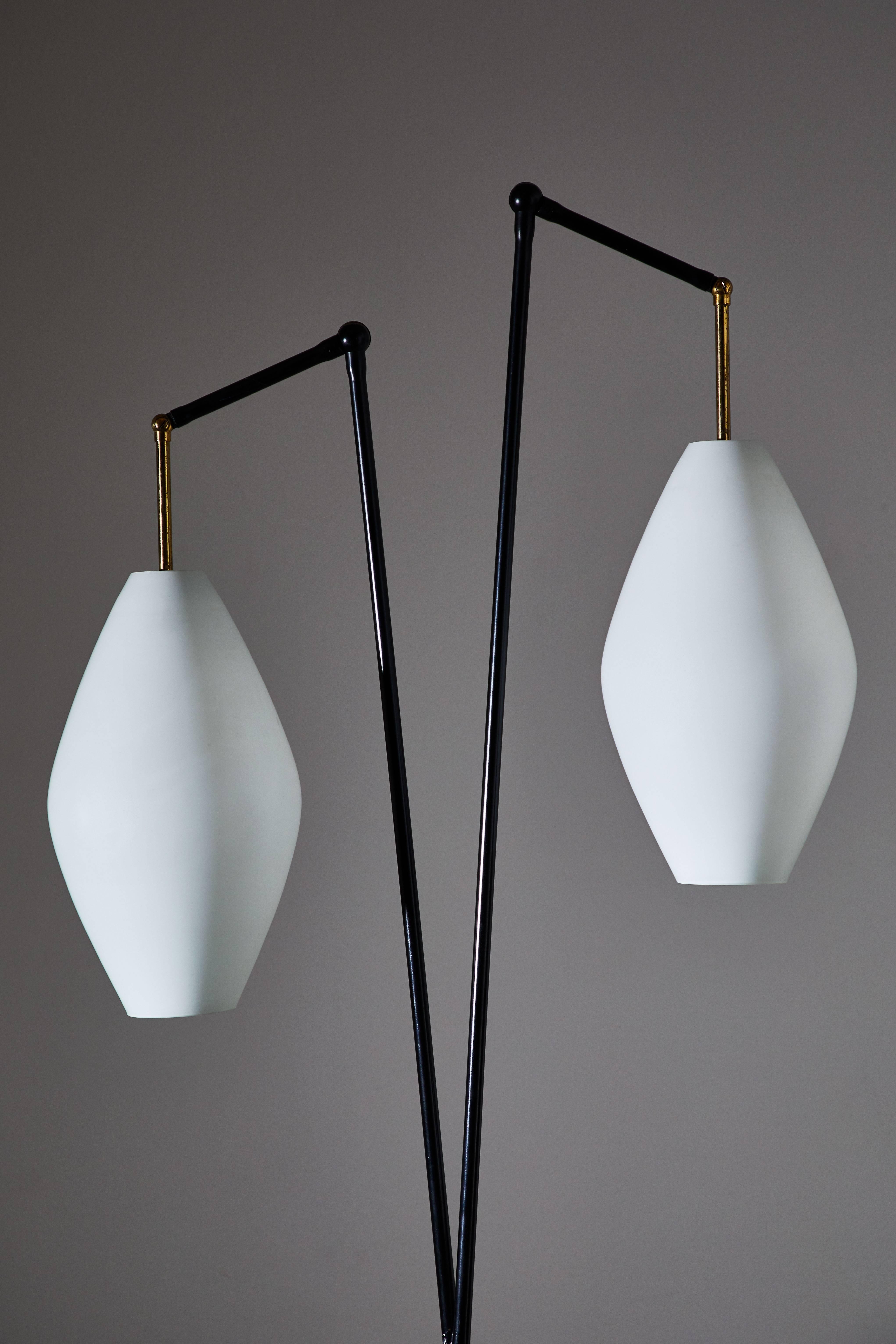 Enameled Floor Lamp by Stilnovo