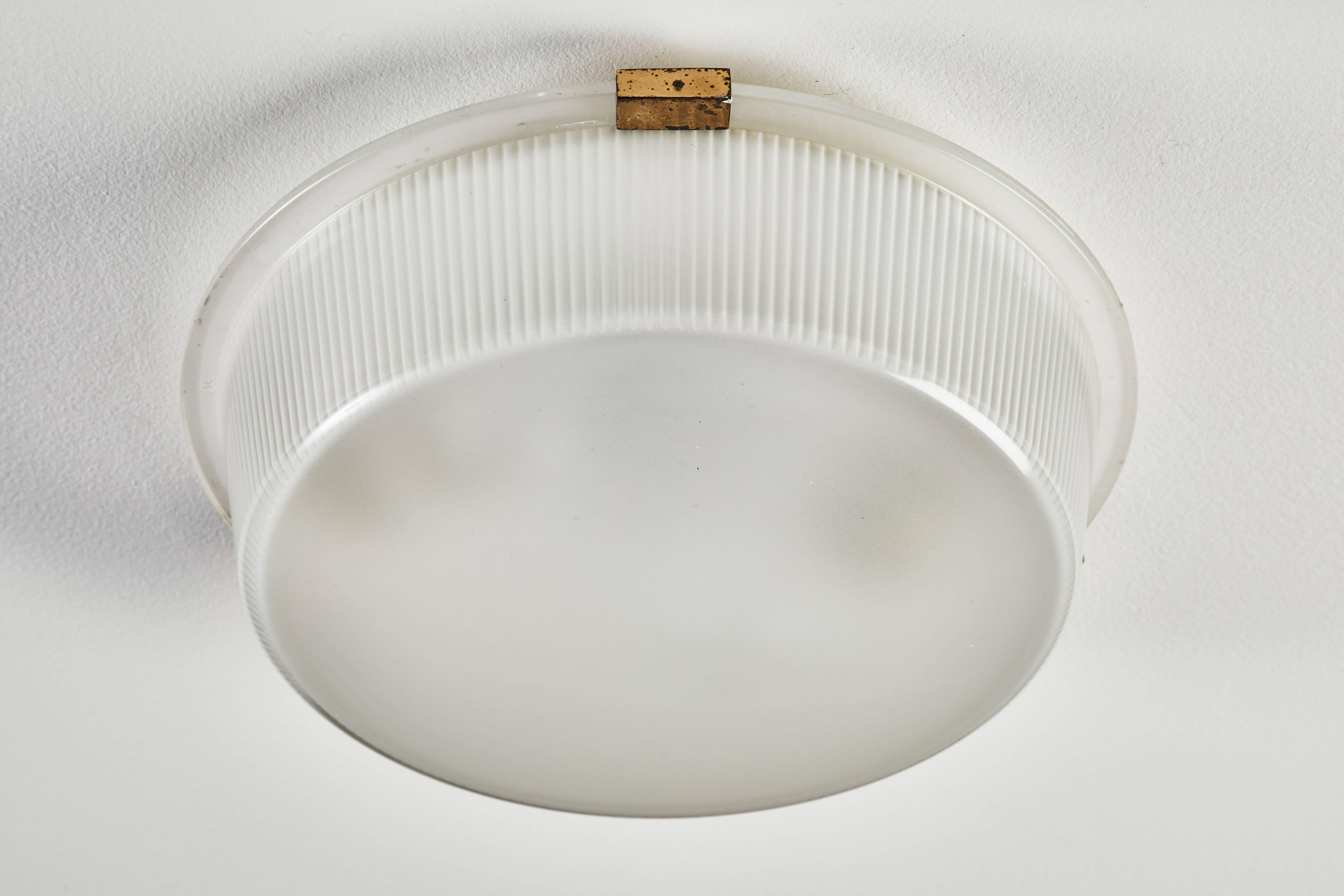 Two Rare Flush Mount Wall/Ceiling Lights by Ignazio Gardella for Azucena In Good Condition In Los Angeles, CA