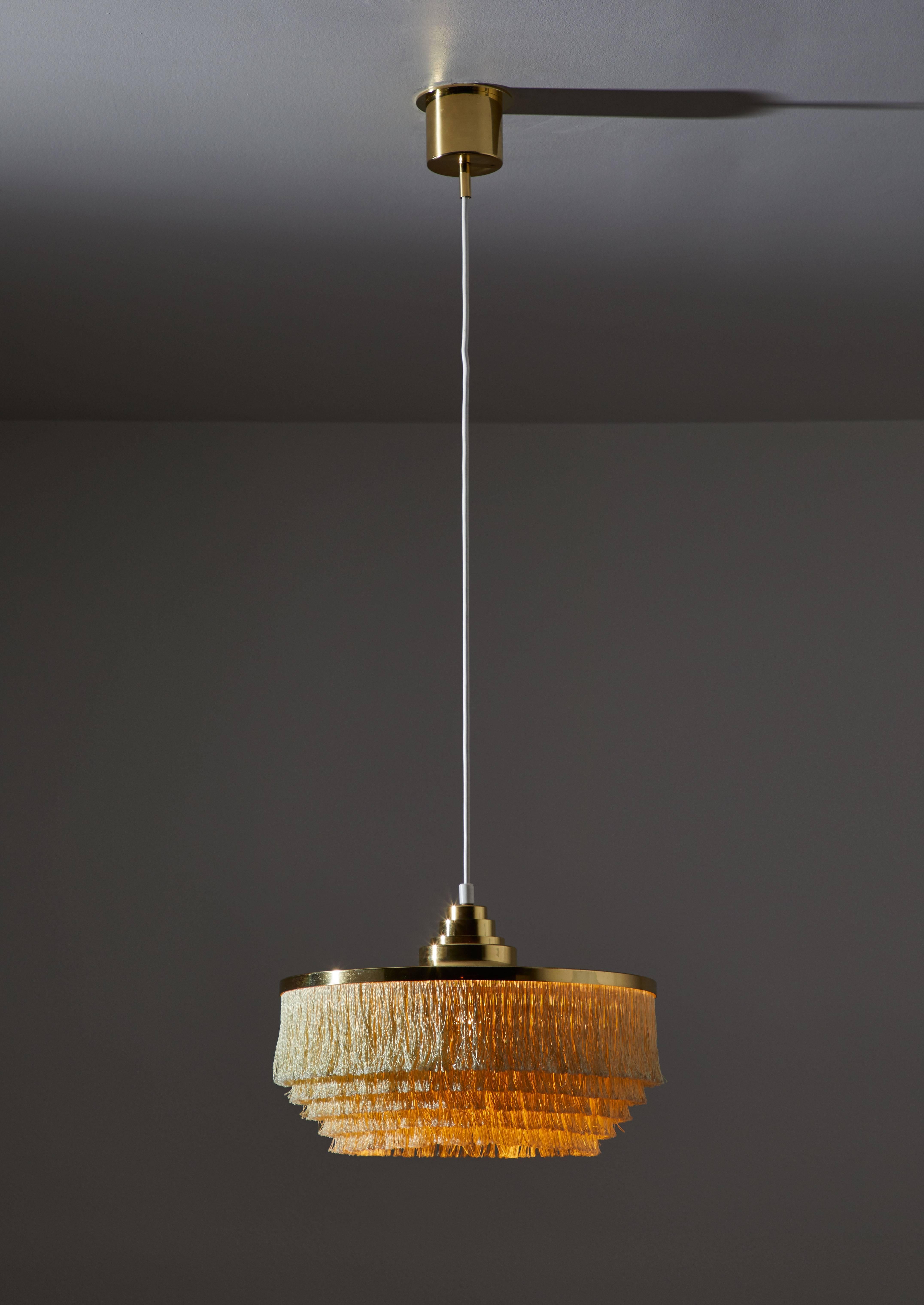 Mid-Century Modern Fringe Pendant by Hans Agne Jakobsson, Markaryd