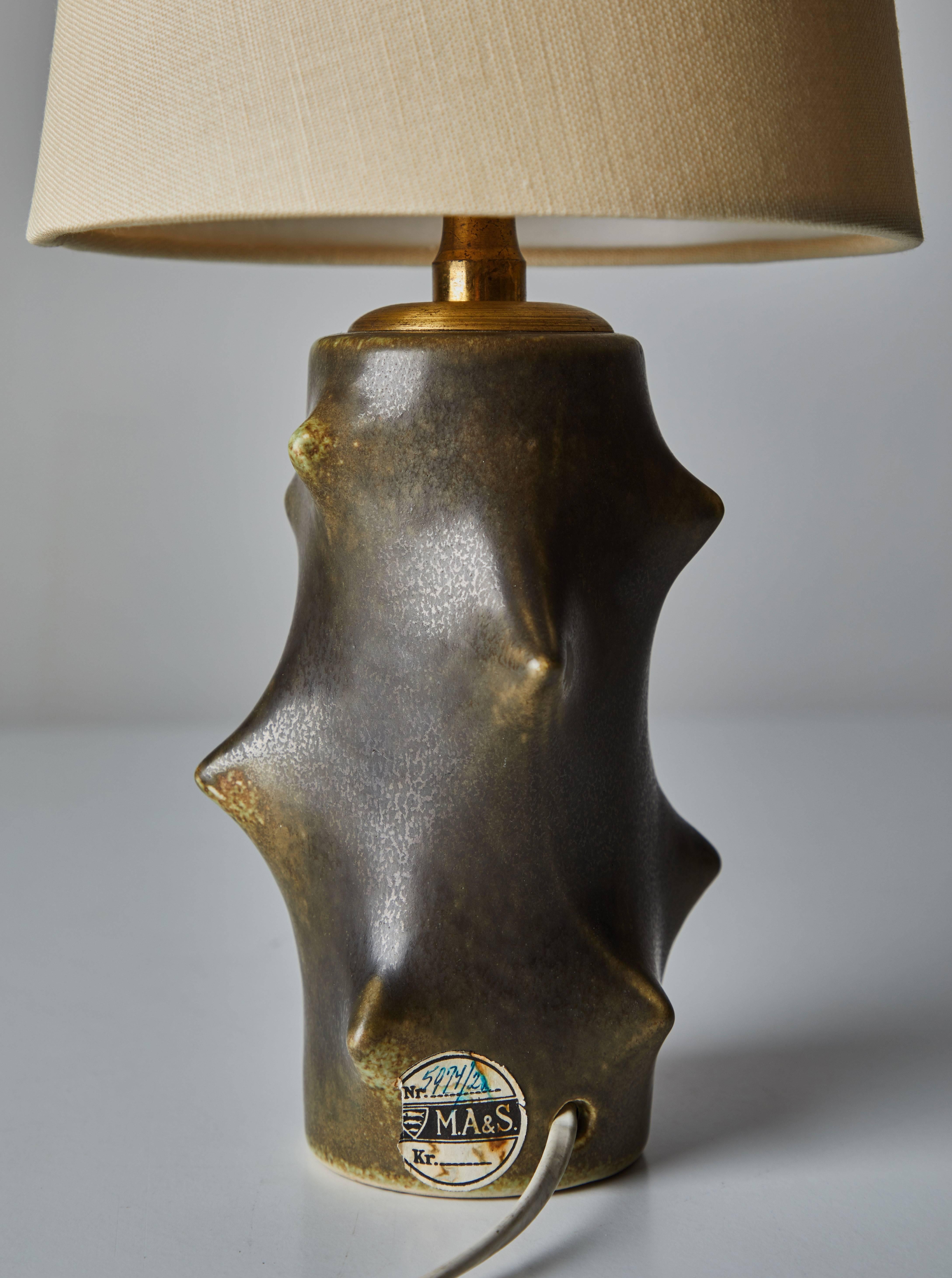 Ceramic Knud Basse Table Lamp by Michael Andersen & Son