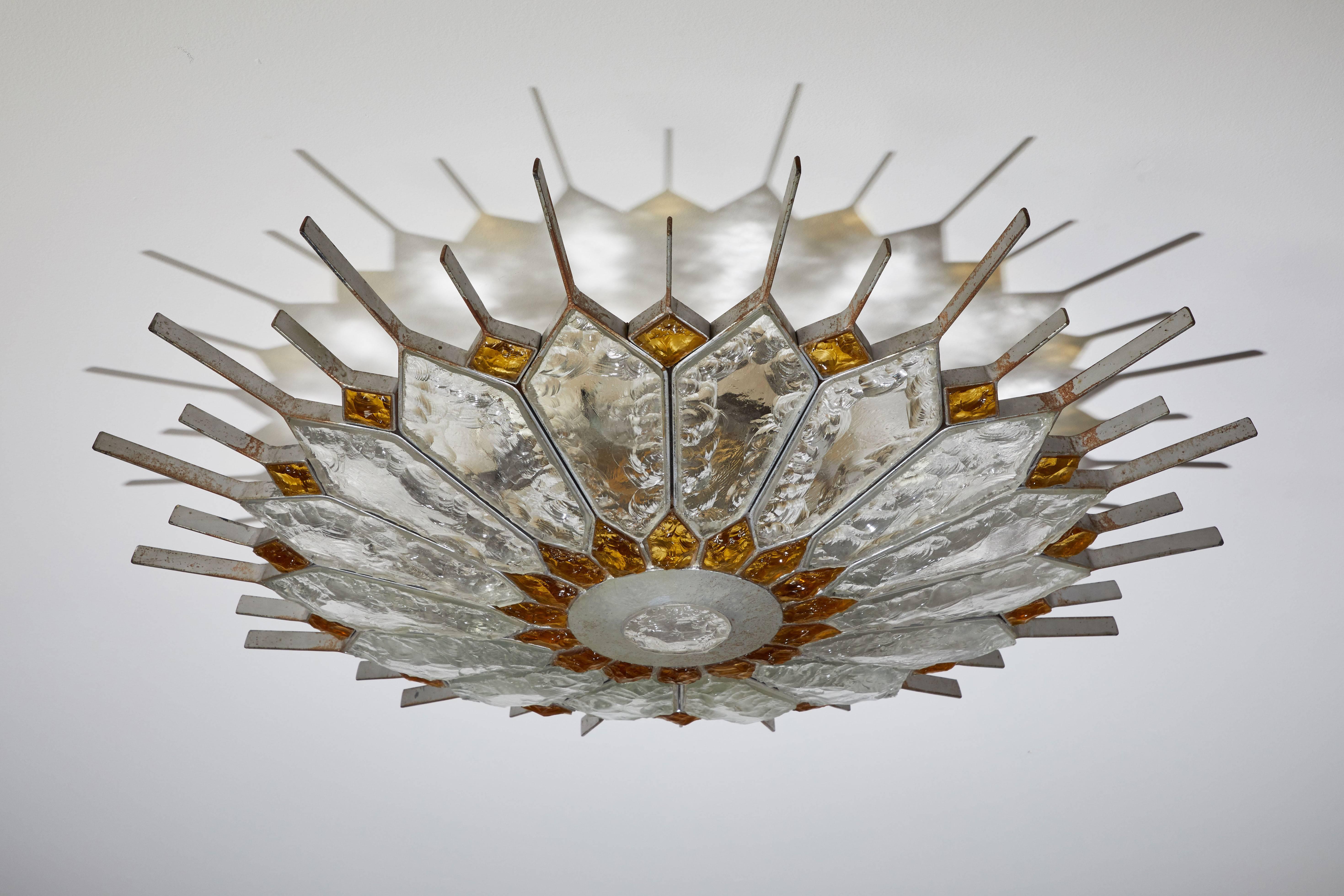 Late 20th Century Flush Mount Ceiling Light by Longobard