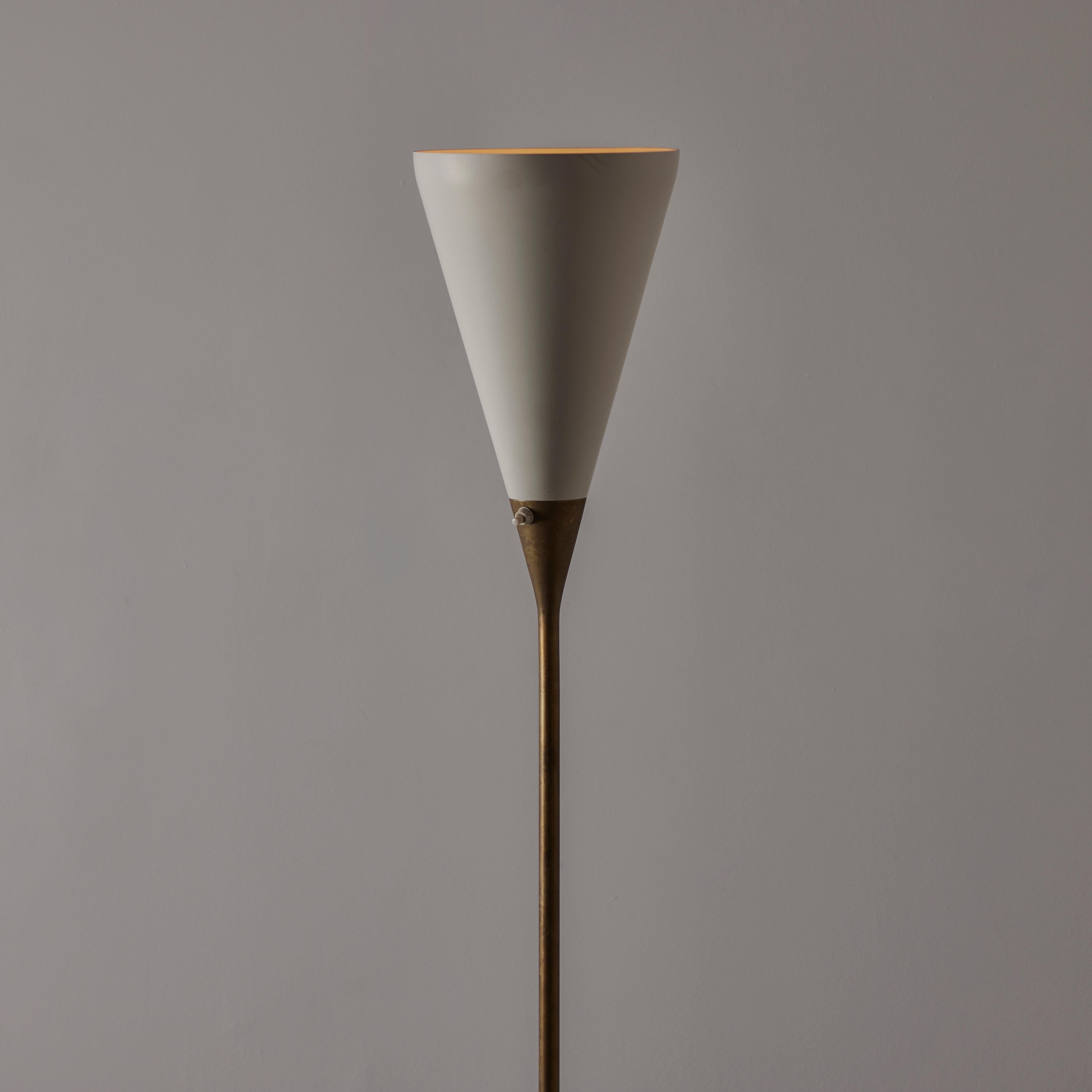 Metal Model No. B-30 Floor Lamp by Franco Buzzi for Oluce For Sale