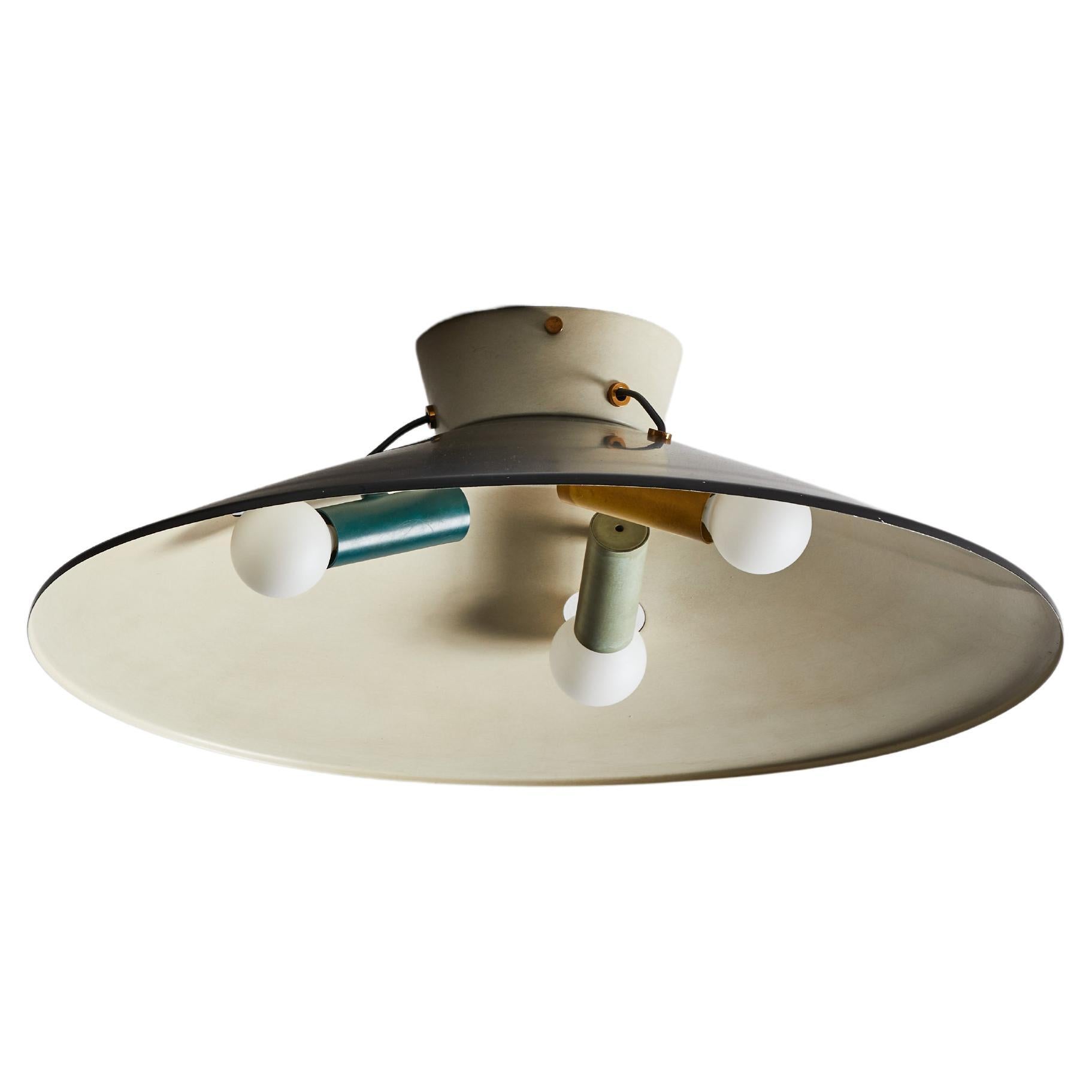 Rare Flush Mount Ceiling Light by Stilnovo