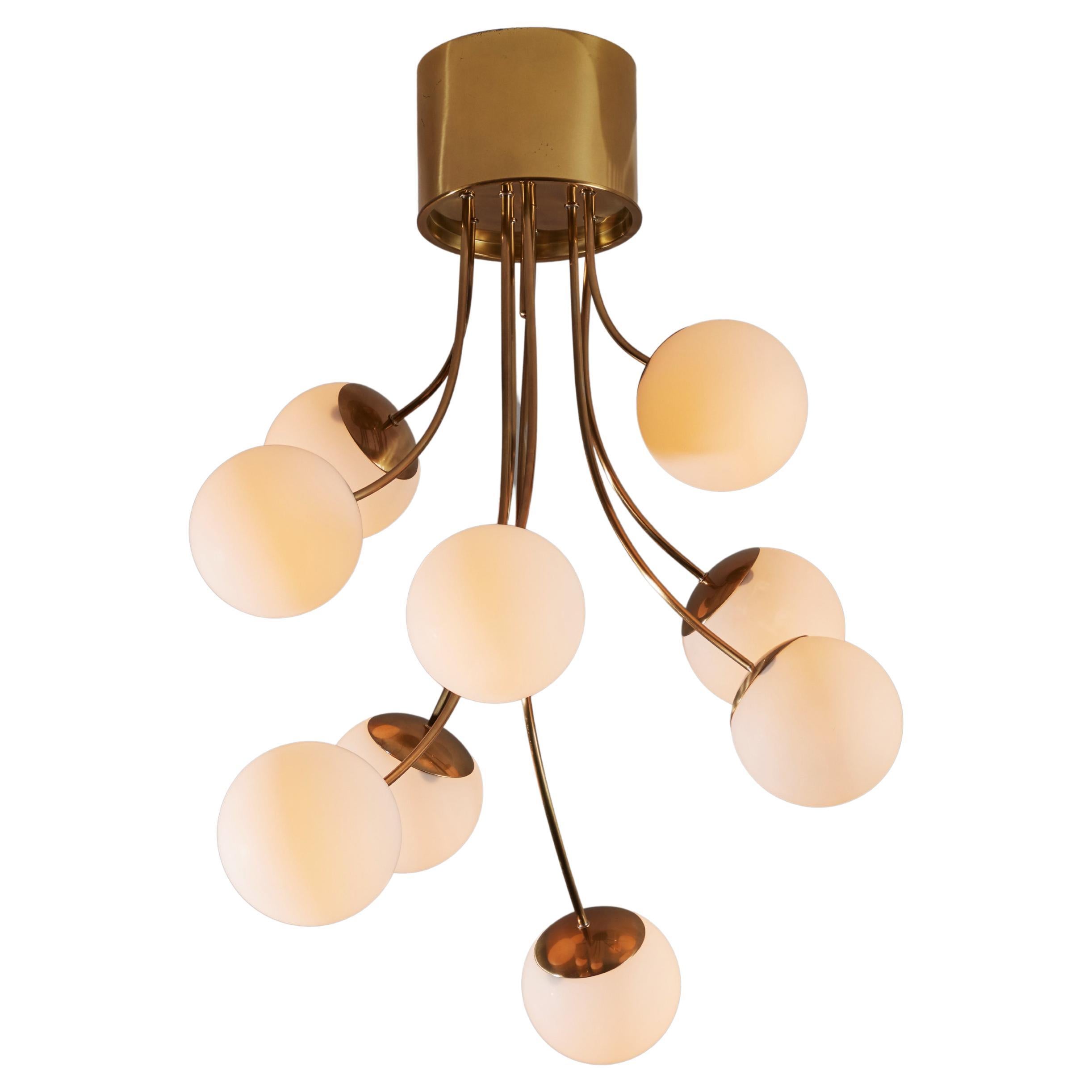 Rare Chandelier by Pia Guidetti Crippa for Lumi For Sale