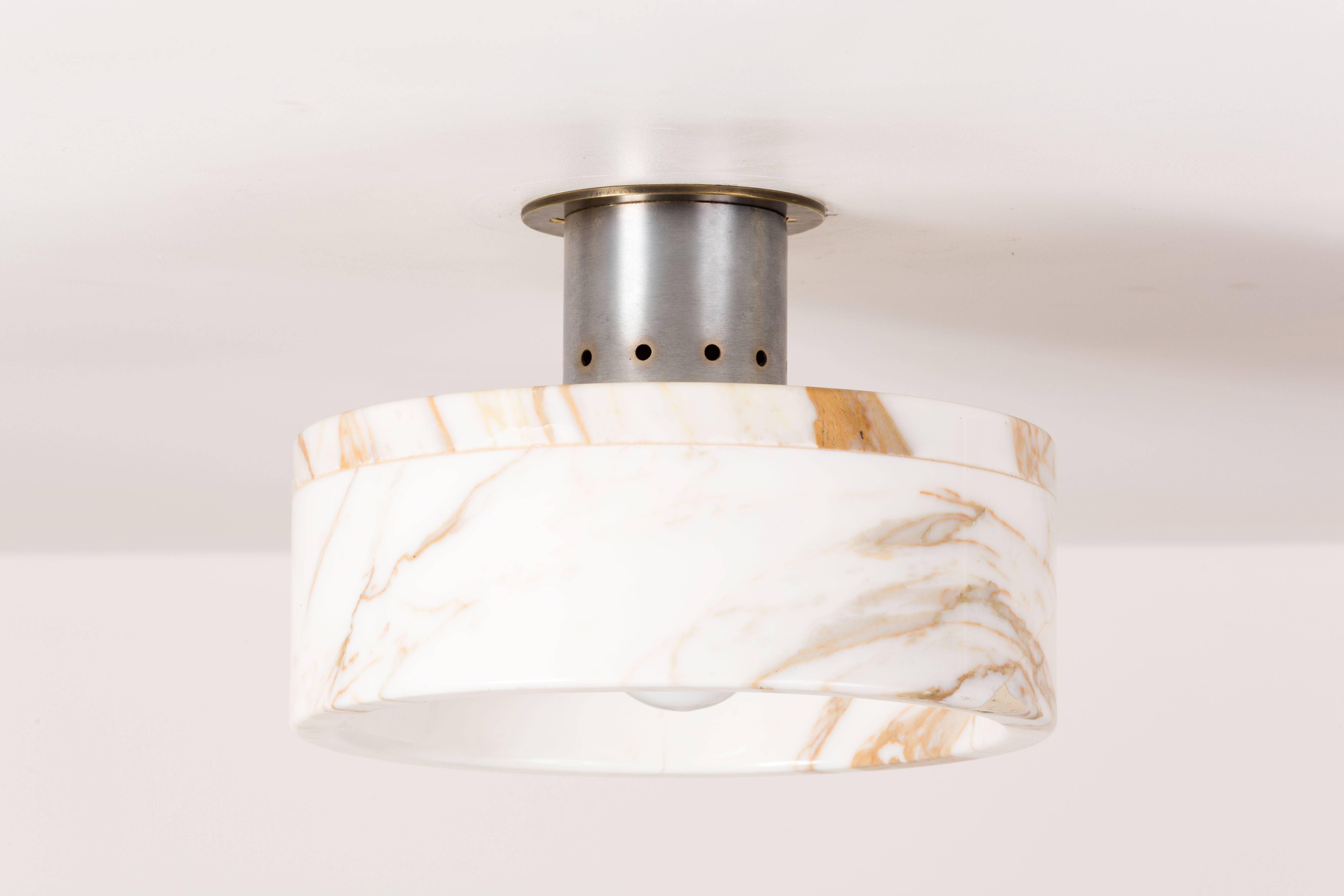 marble flush mount light
