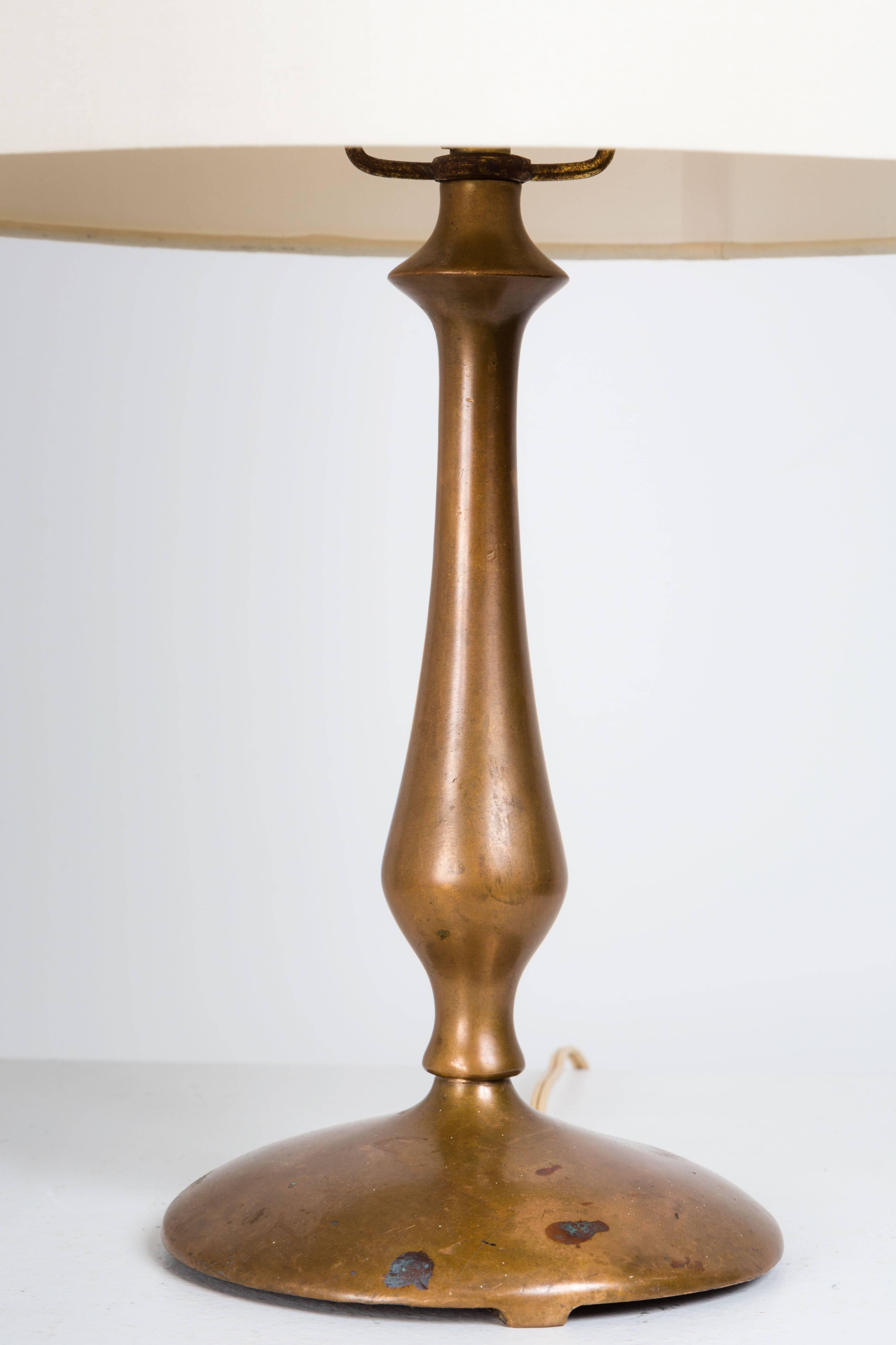 American Early 20th Century Cast Bronze Table Lamp
