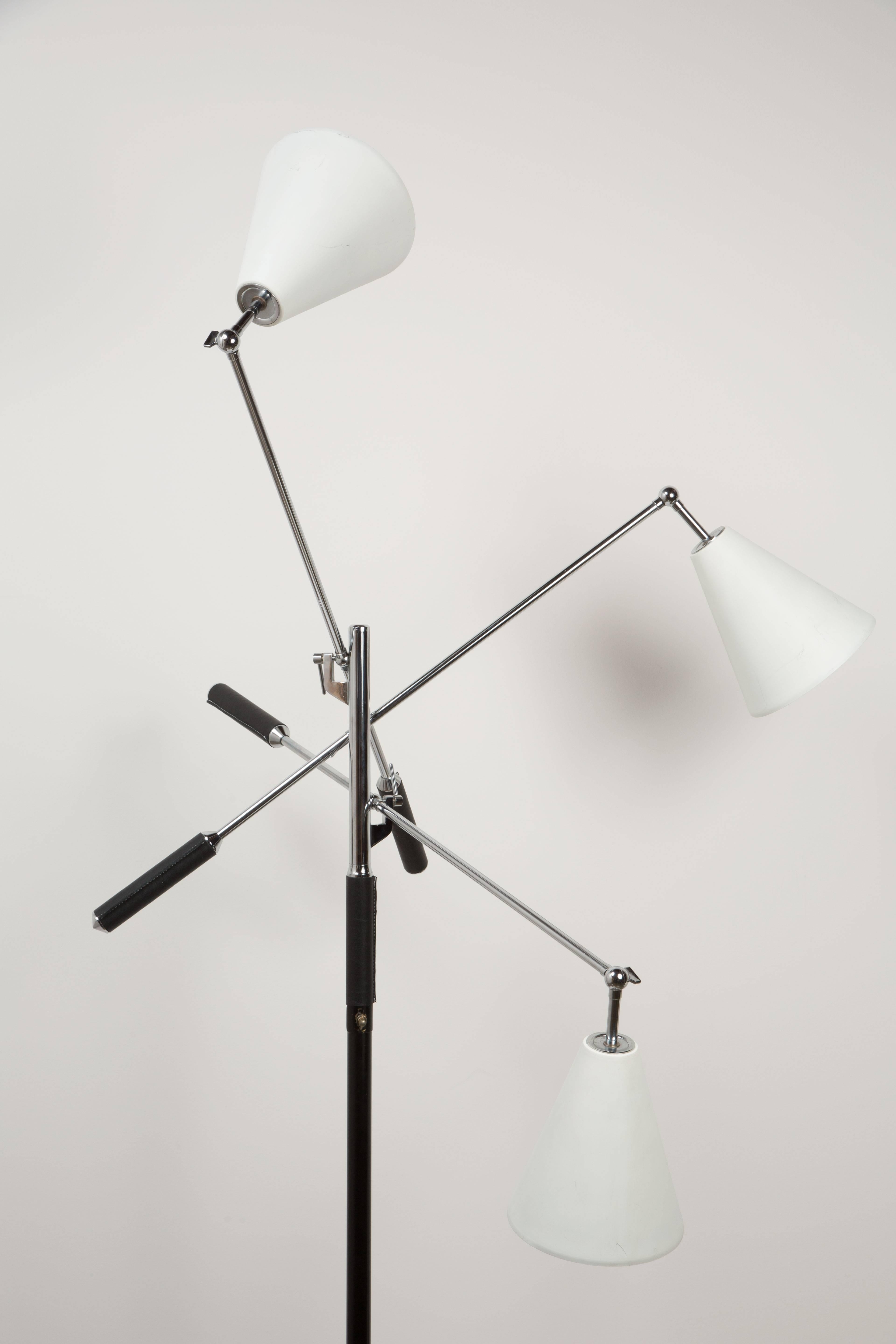 Aluminum Arredoluce Triennale Floor Lamp by Angelo Lelli