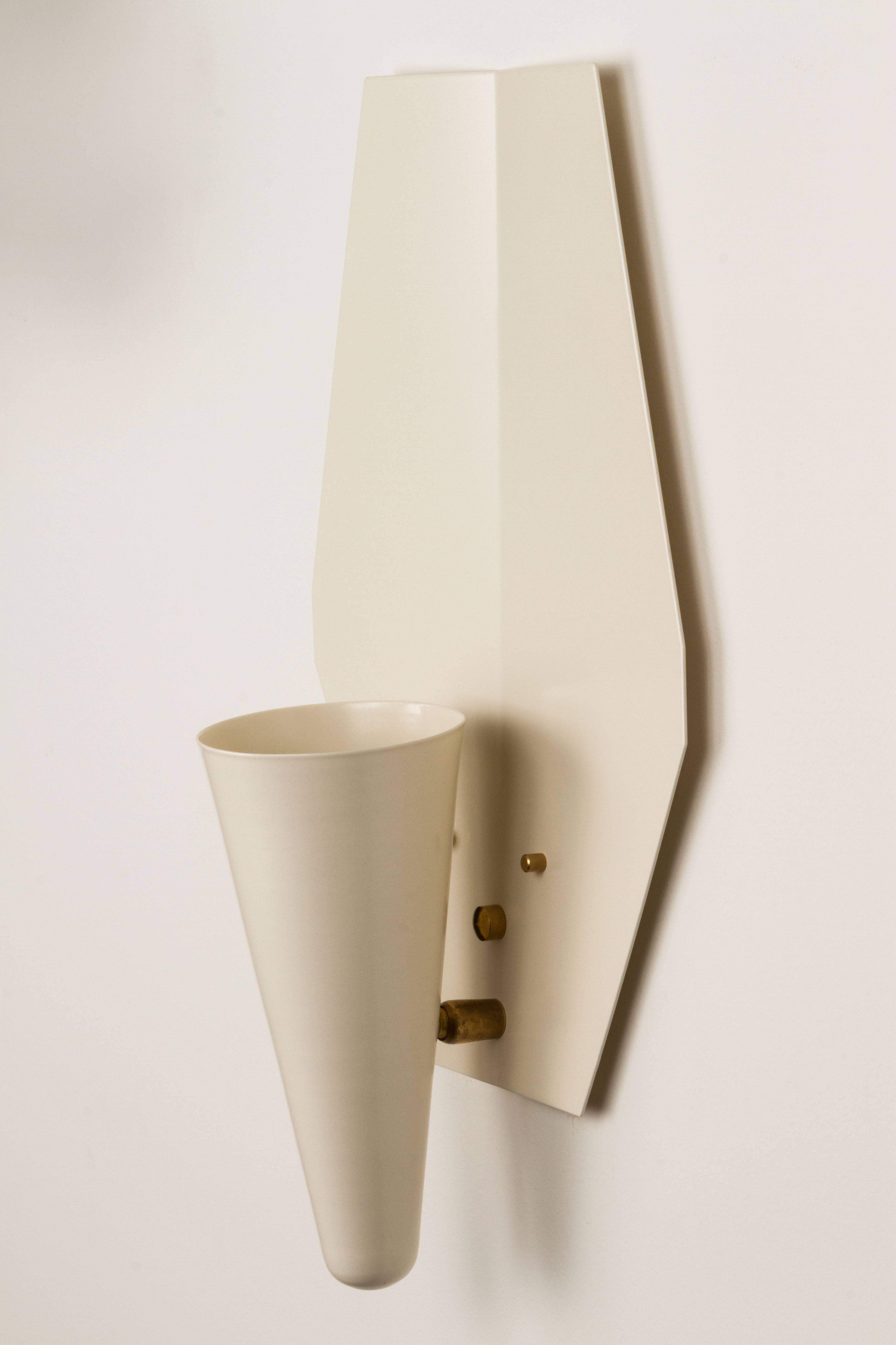 Painted Pair of French Sconces in the Style of Disderot