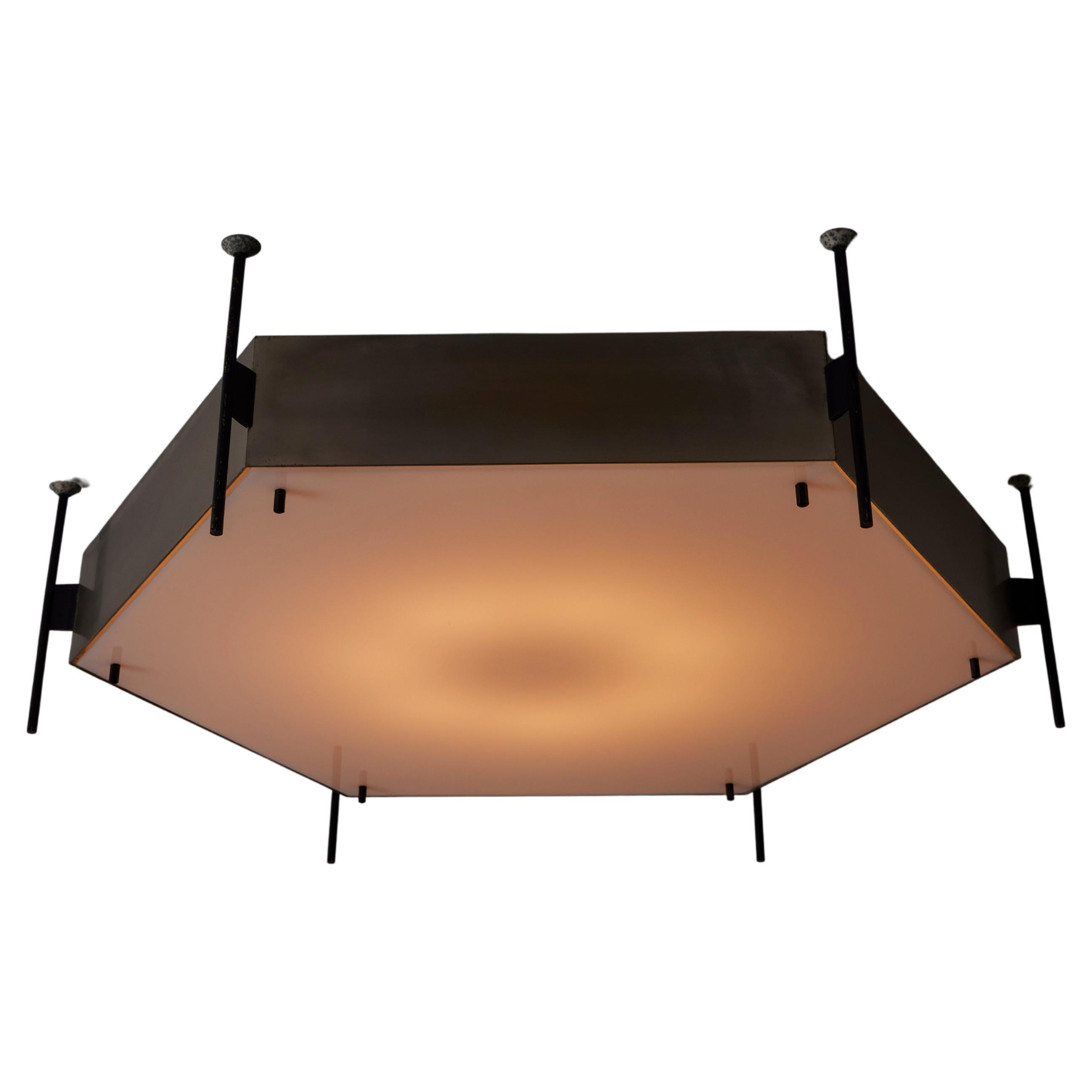 Single Model 12712 Ceiling Light by Angelo Lelli for Arredoluce For Sale
