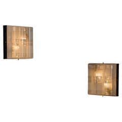 Pair of Halophane Sconces