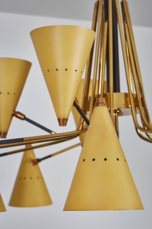Chandelier with Articulating Shades by Stilnovo at 1stDibs
