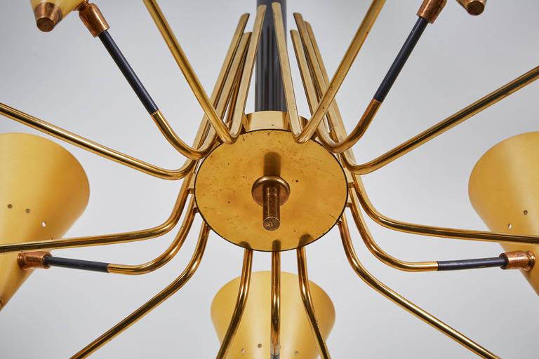 Chandelier with Articulating Shades by Stilnovo at 1stDibs