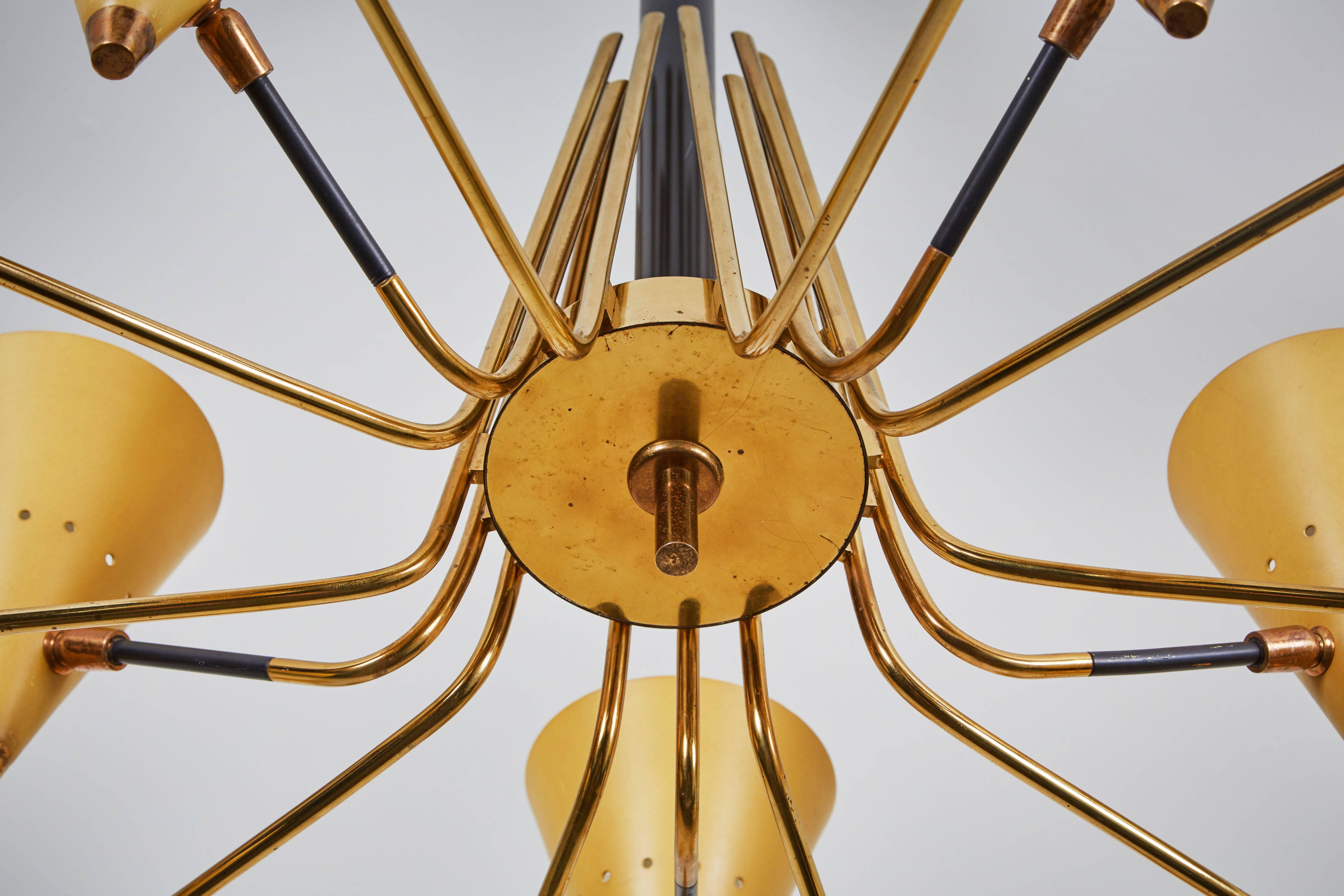 Mid-20th Century Chandelier with Articulating Shades by Stilnovo