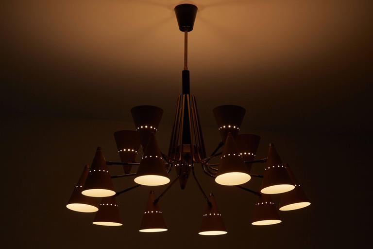 Chandelier with Articulating Shades by Stilnovo at 1stDibs