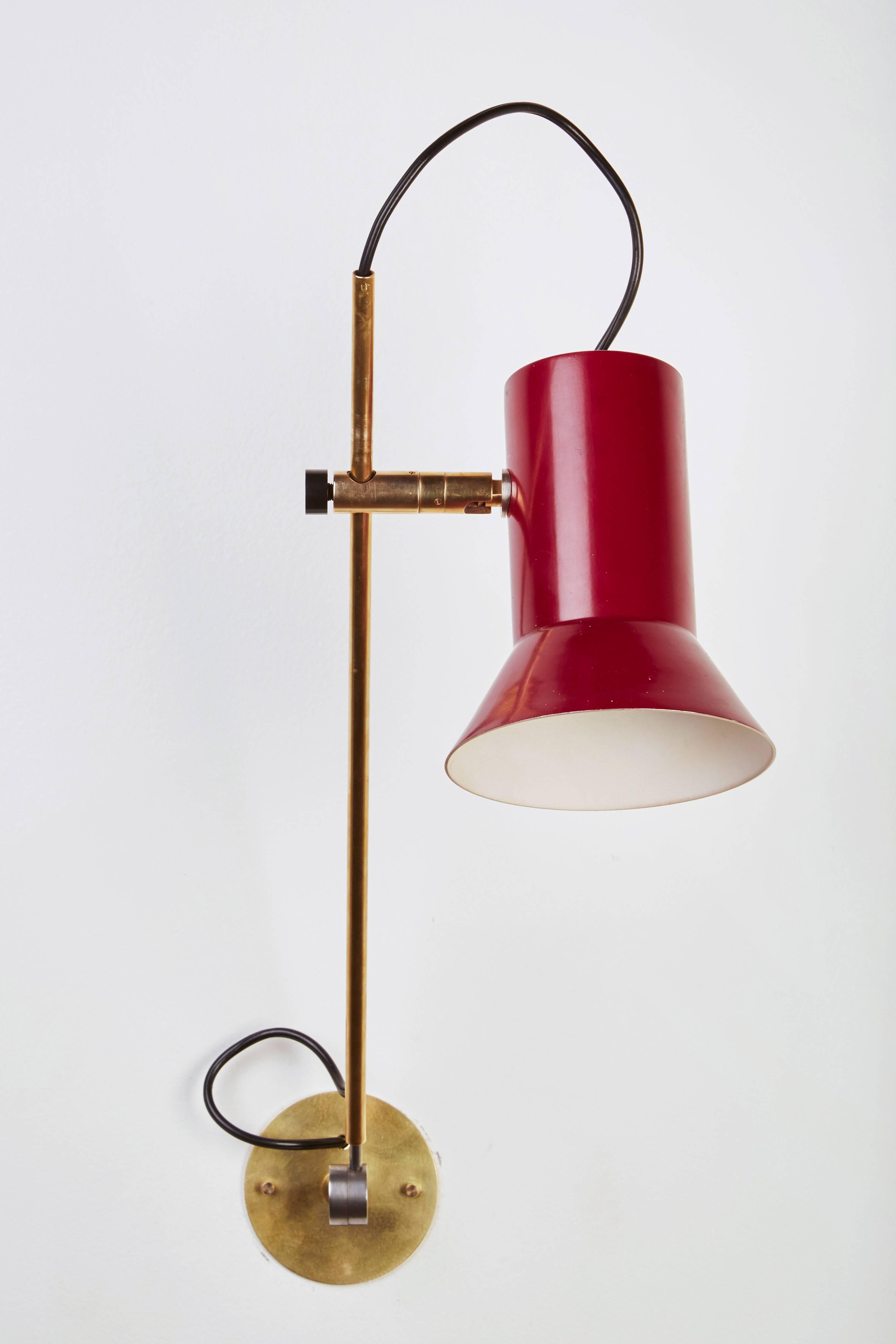 Mid-20th Century Six Articulating Sconces by Tito Agnoli for Oluce