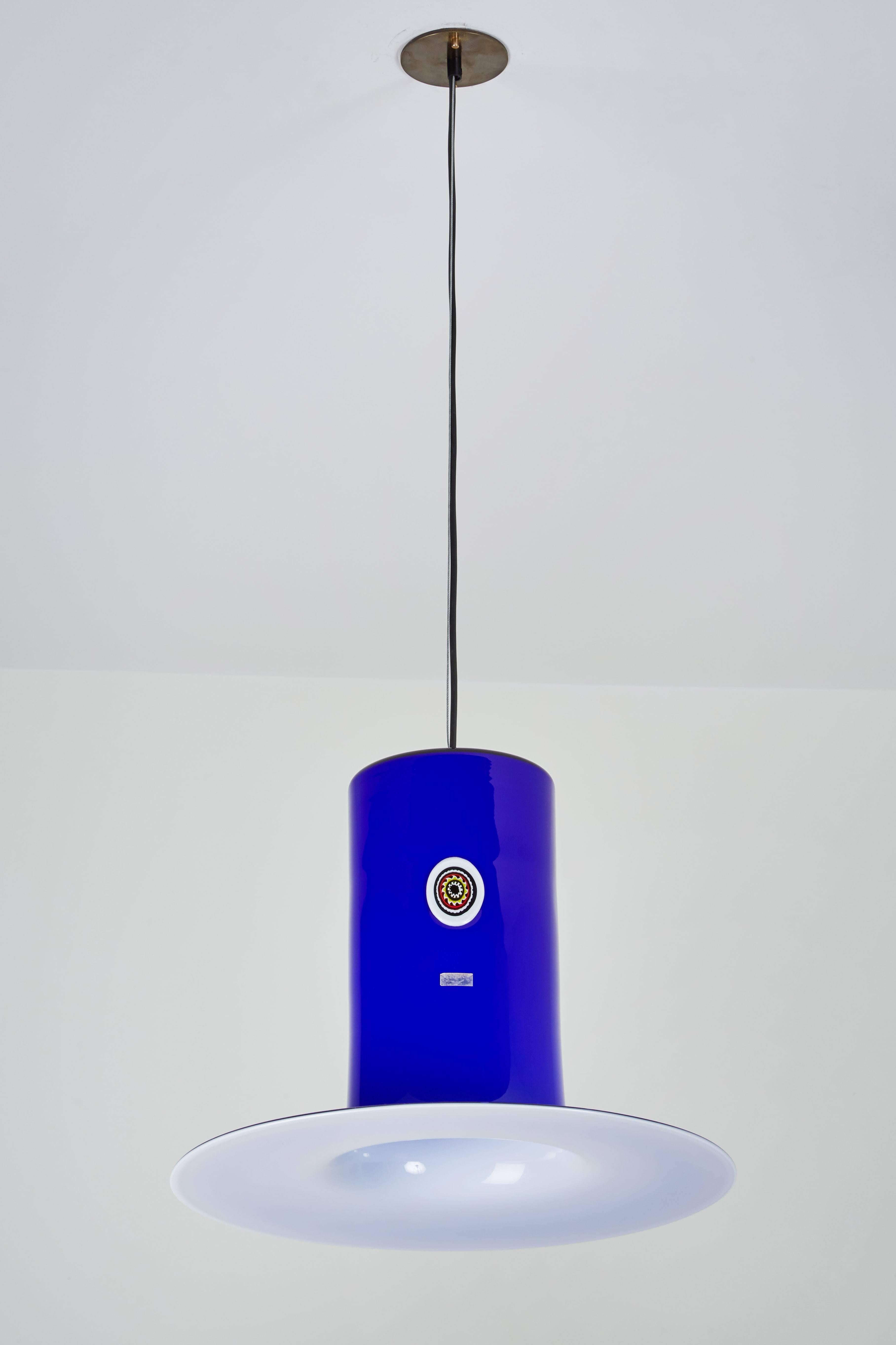 Italian Handblown Glass Pendant by Alessandro Pianon for Vistosi