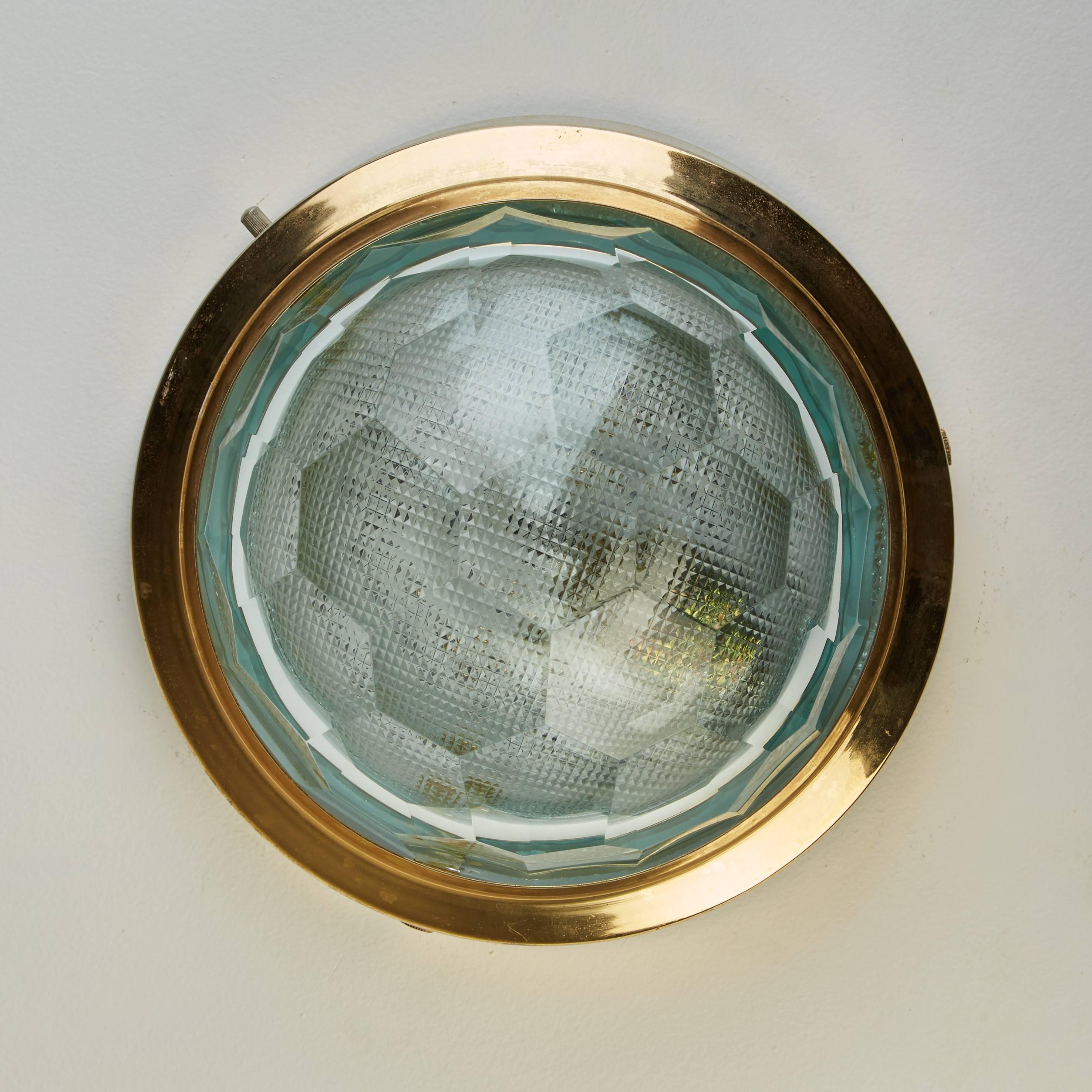 Single Small Multifaceted Italian Ceiling Light by Pia Guidetti Crippa for Lumi In Good Condition For Sale In Los Angeles, CA