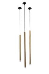 Three Italian Brass Tube Pendants