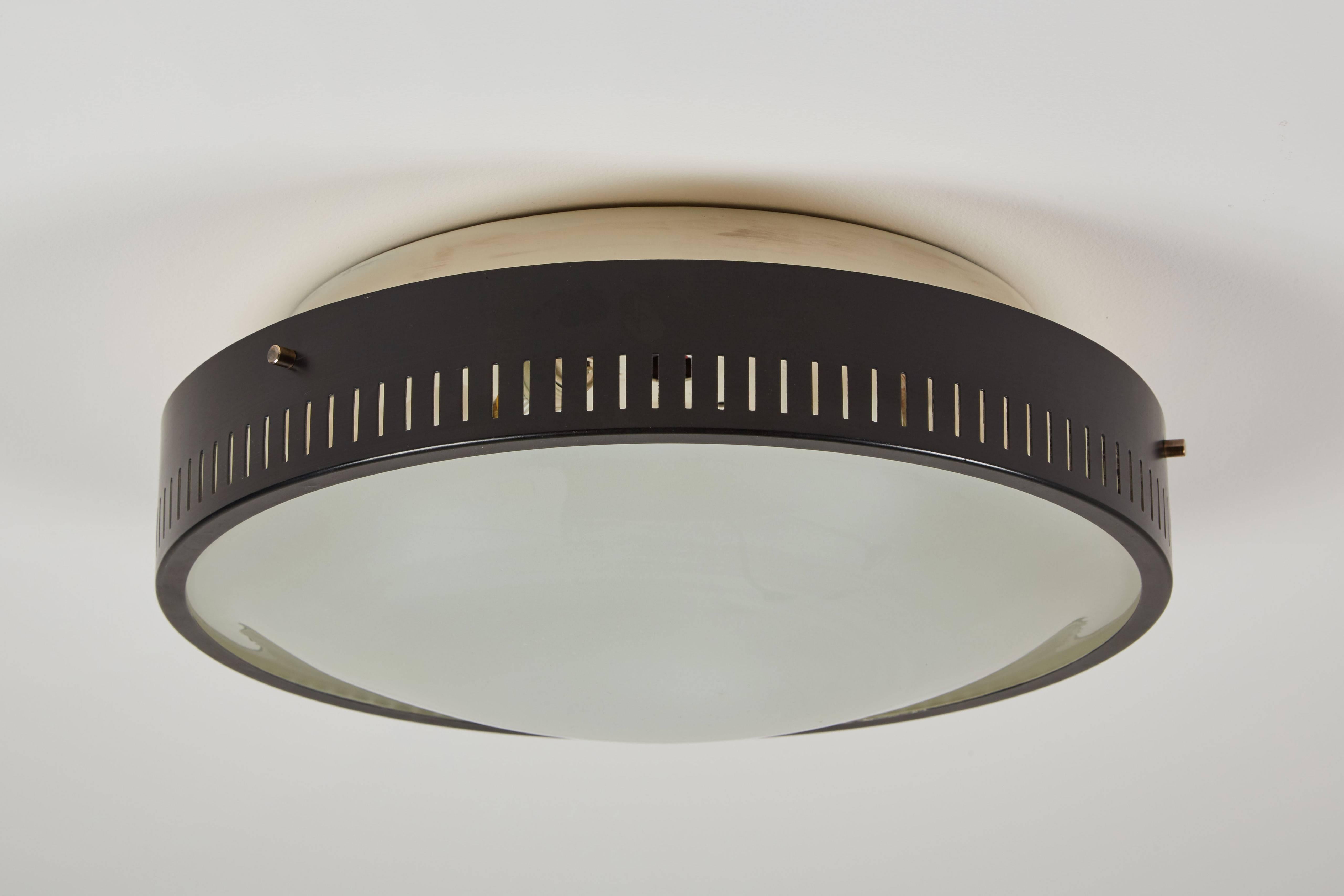 Three Flush Mount Ceiling Lights by Stilnovo In Excellent Condition In Los Angeles, CA